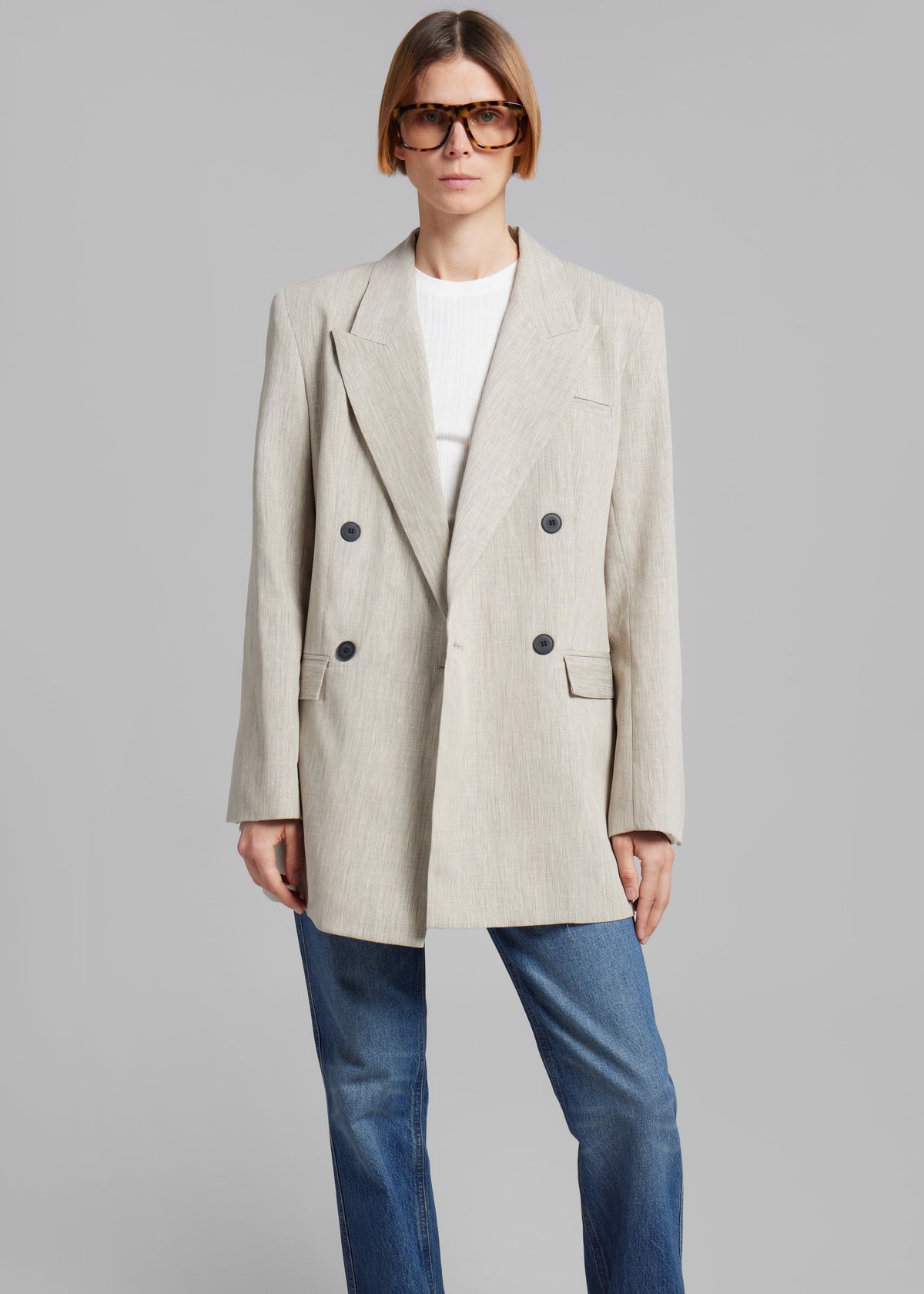 Esse Studios Bode Double Blazer - Asha Linen - 7