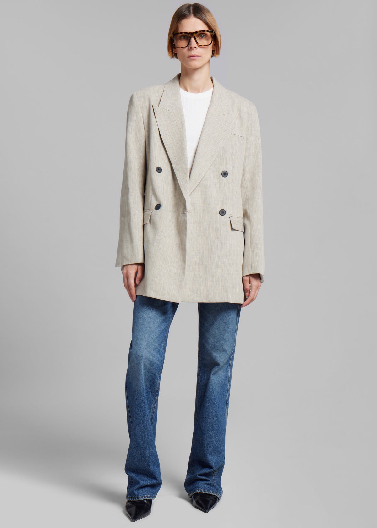 Esse Studios Bode Double Blazer - Asha Linen - 3