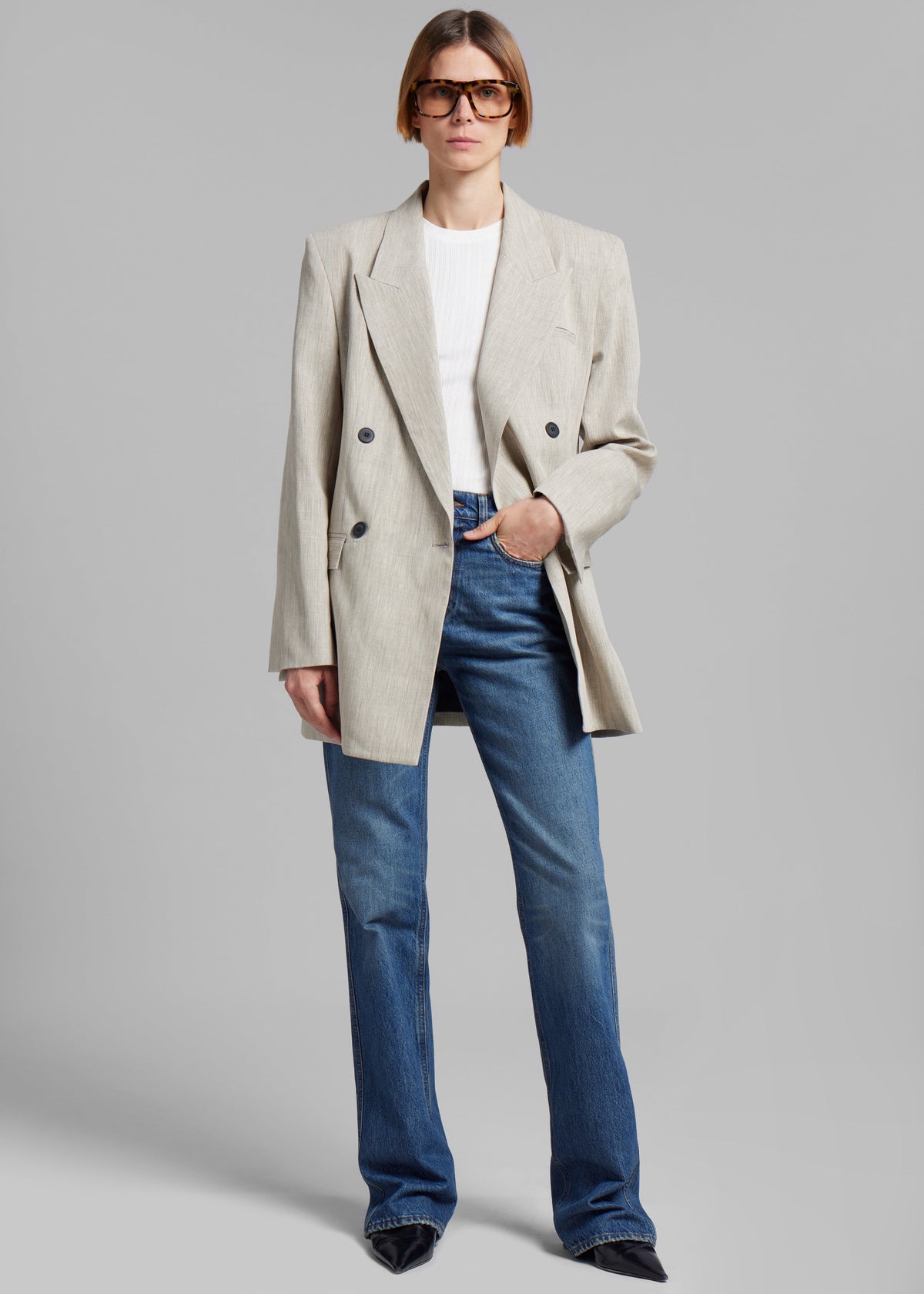 Esse Studios Bode Double Blazer - Asha Linen - 9