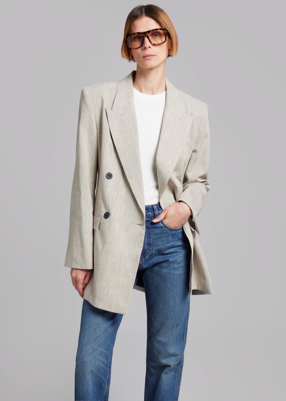 Esse Studios Bode Double Blazer - Asha Linen - 1