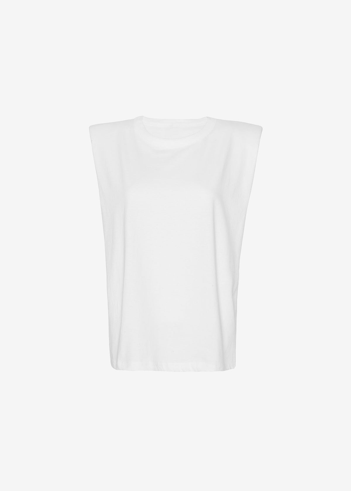 Eva Padded Shoulder Muscle T-Shirt - White - 9