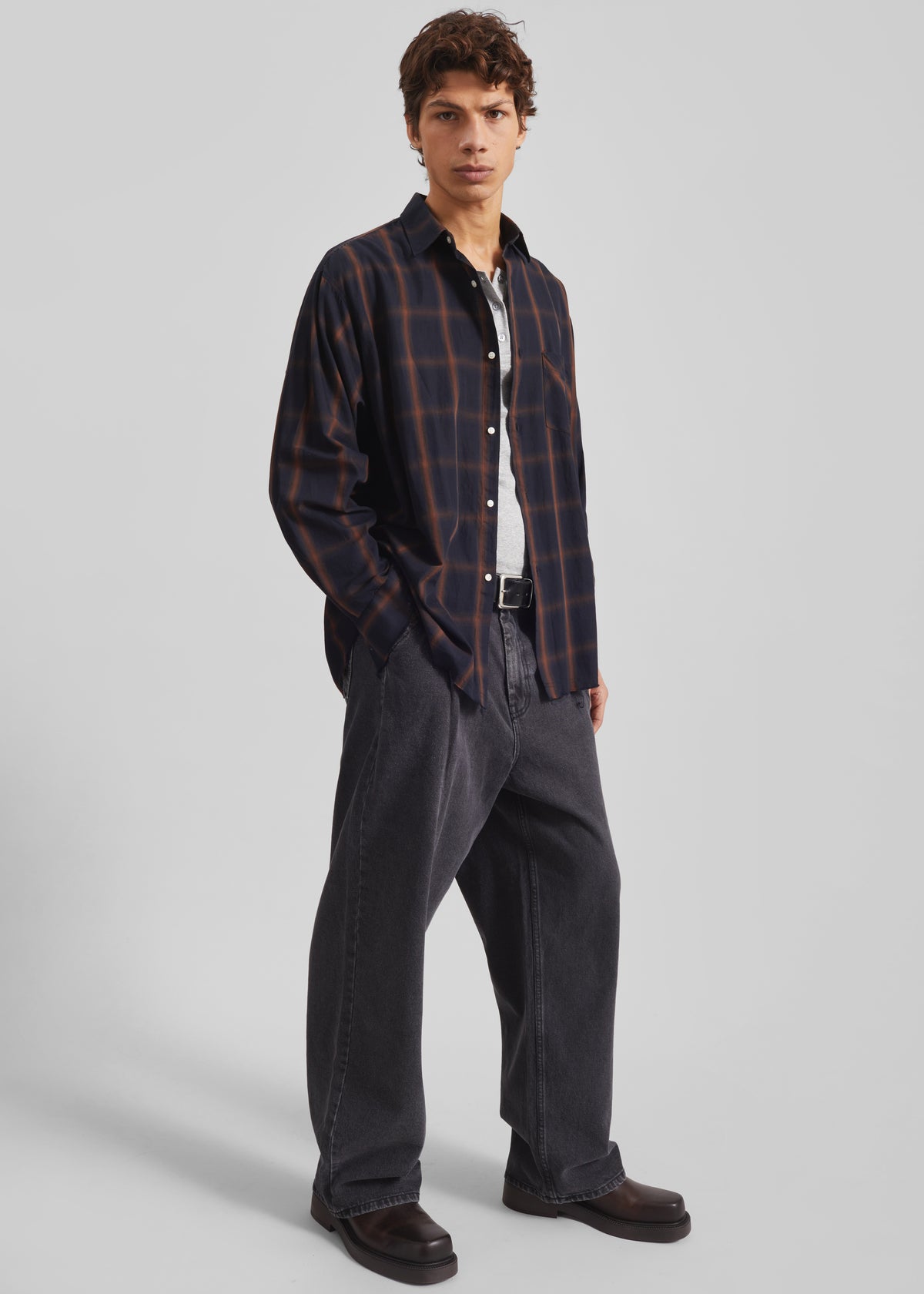 Evald Shirt - Navy Plaid - 6