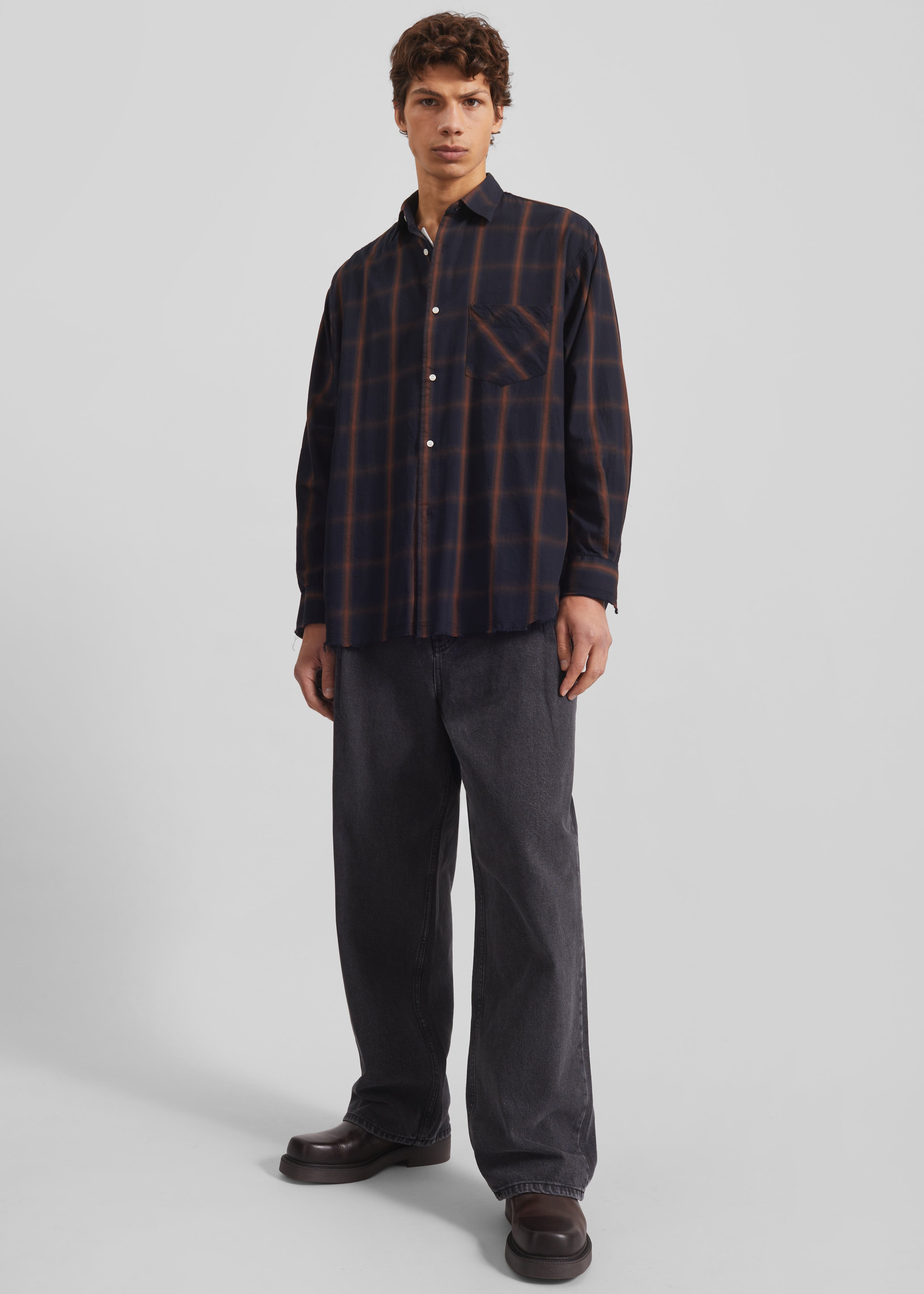 Evald Shirt - Navy Plaid - 4