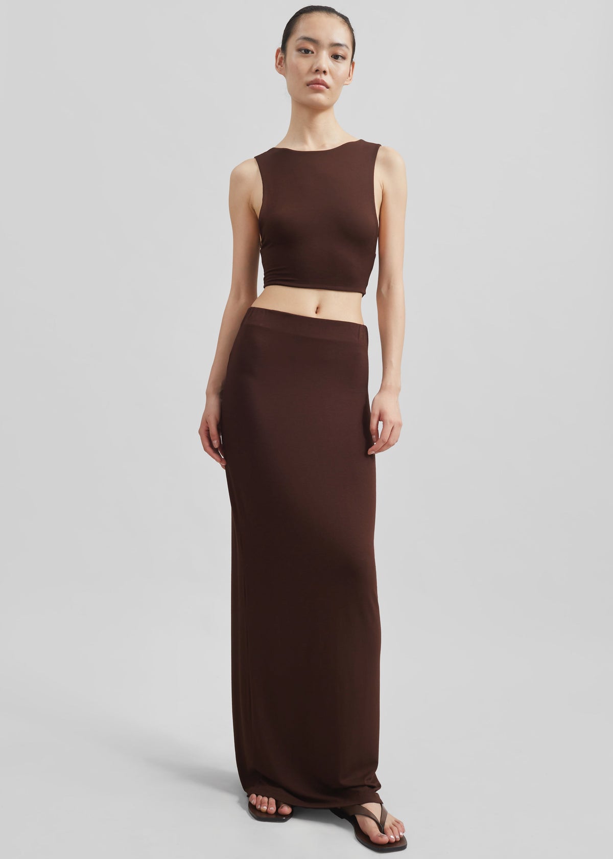 Evangeline Maxi Skirt - Brown - 6