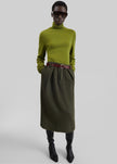 Eve Thin Turtleneck Sweater - Army Green