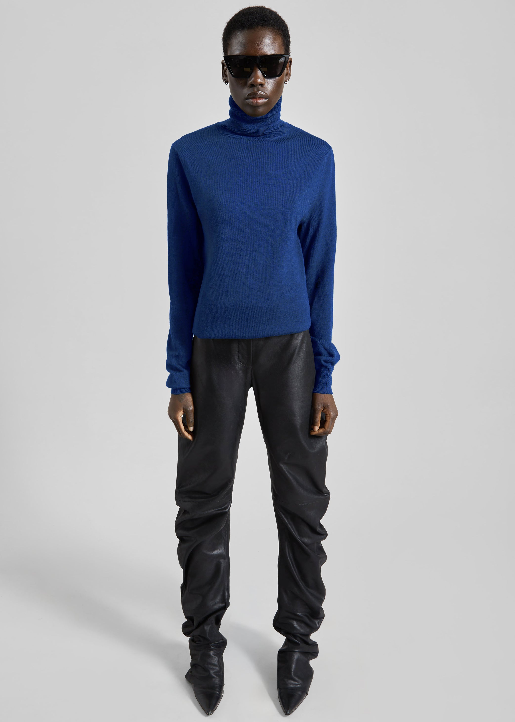 Shop the look image for Eve Thin Turtleneck Sweater - Blue