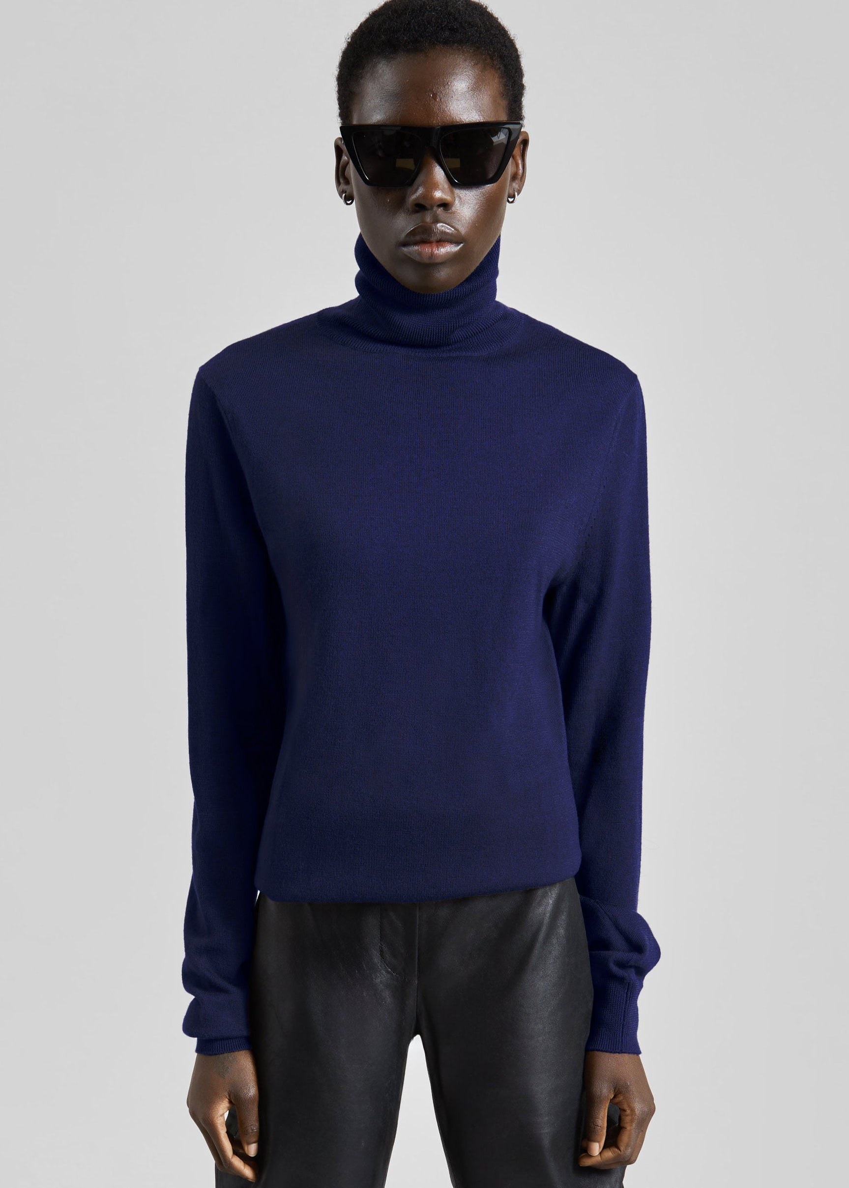 Shop the look image for Eve Thin Turtleneck Sweater - Blue