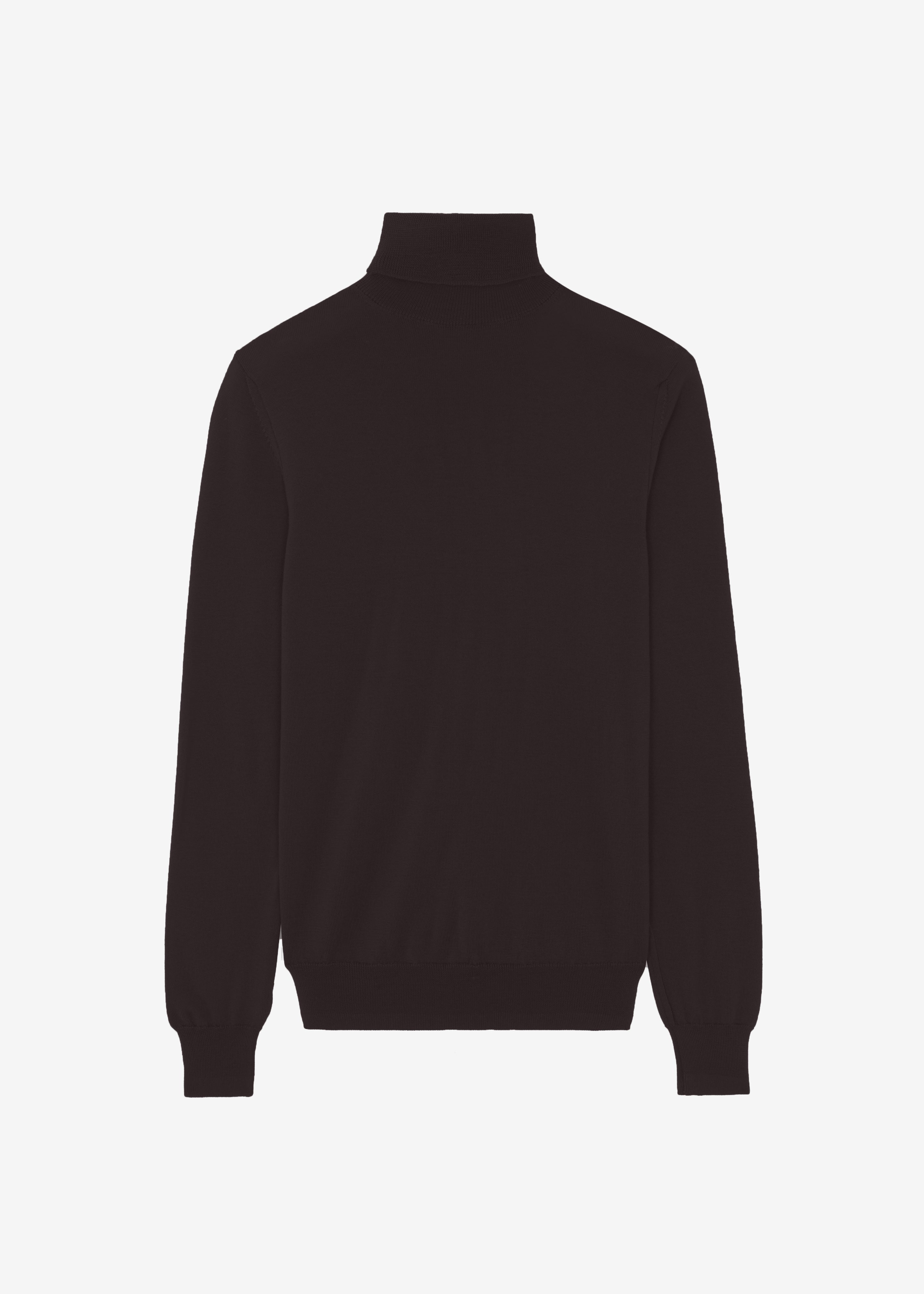 Eve Thin Turtleneck Sweater - Dark Brown - 10