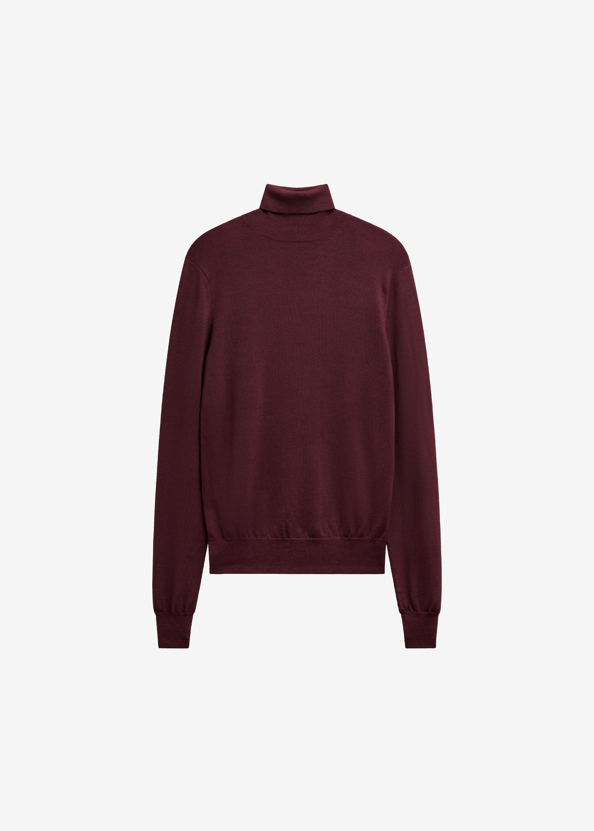 Eve Thin Turtleneck Sweater - Burgundy - 8