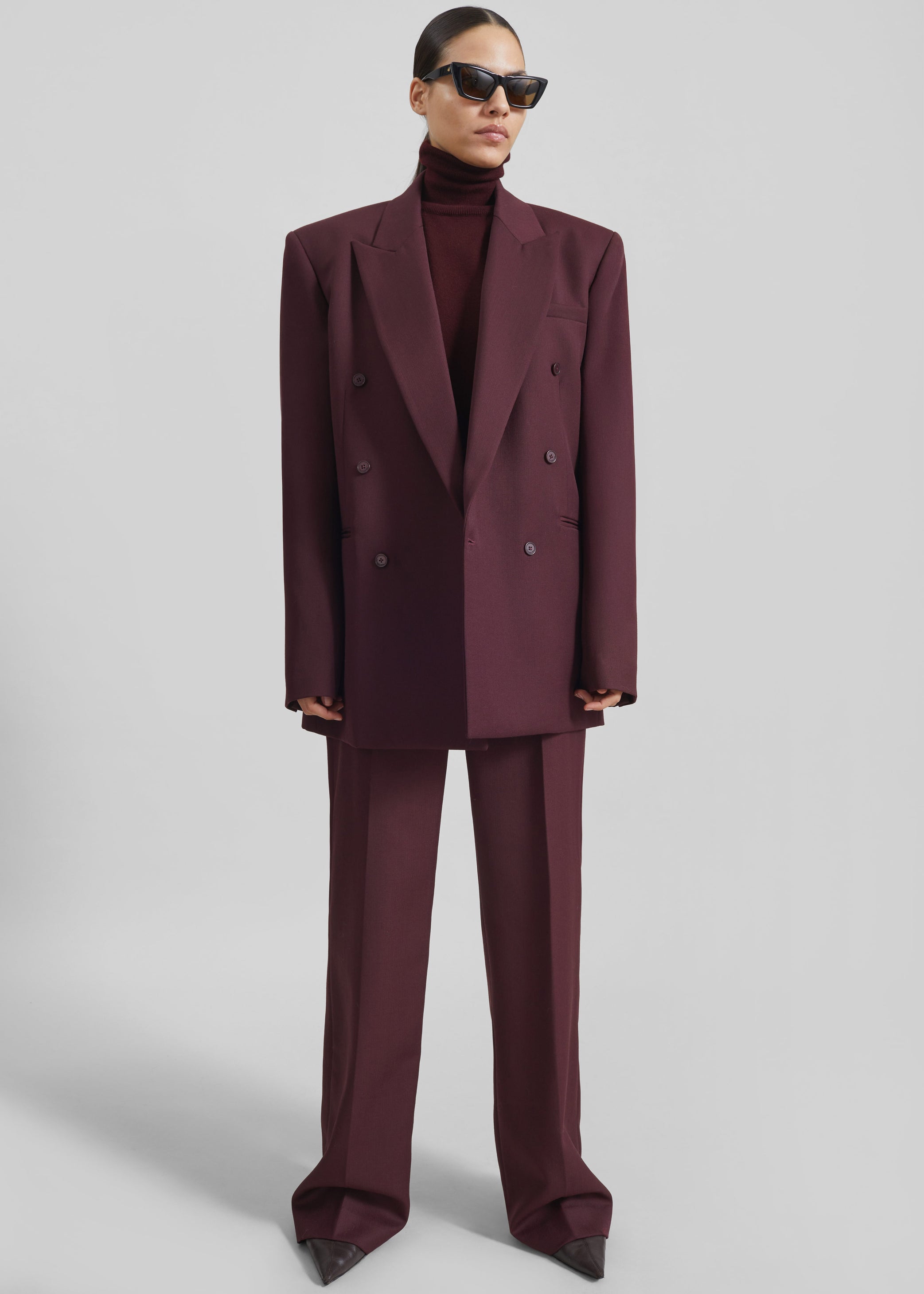 Shop the look image for Eve Thin Turtleneck Sweater - Burgundy