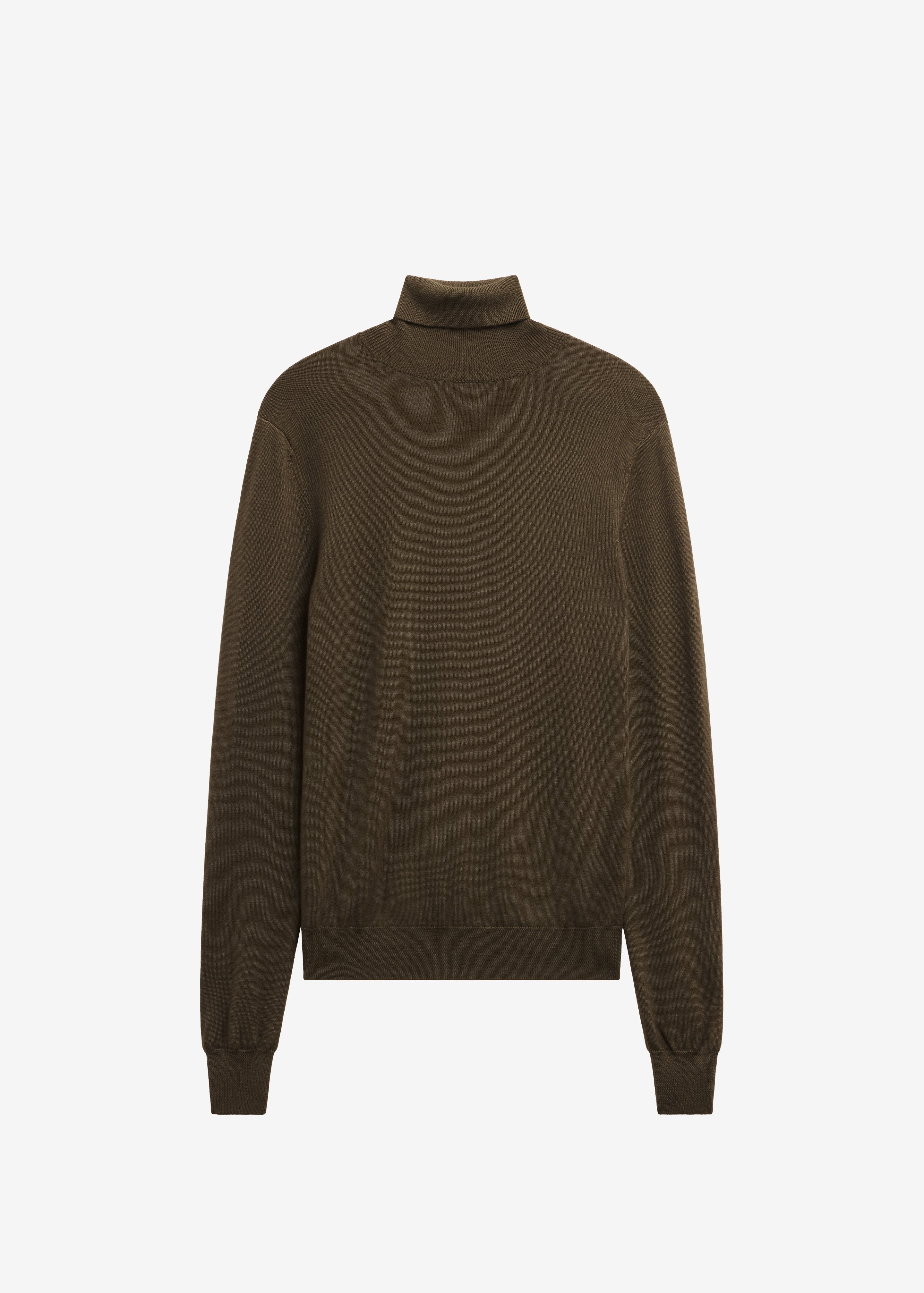 Eve Thin Turtleneck Sweater - Olive - 7