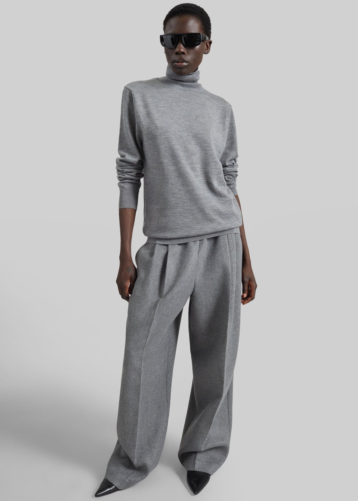 Maglione Eve dolcevita sottile - Grigio chiaro