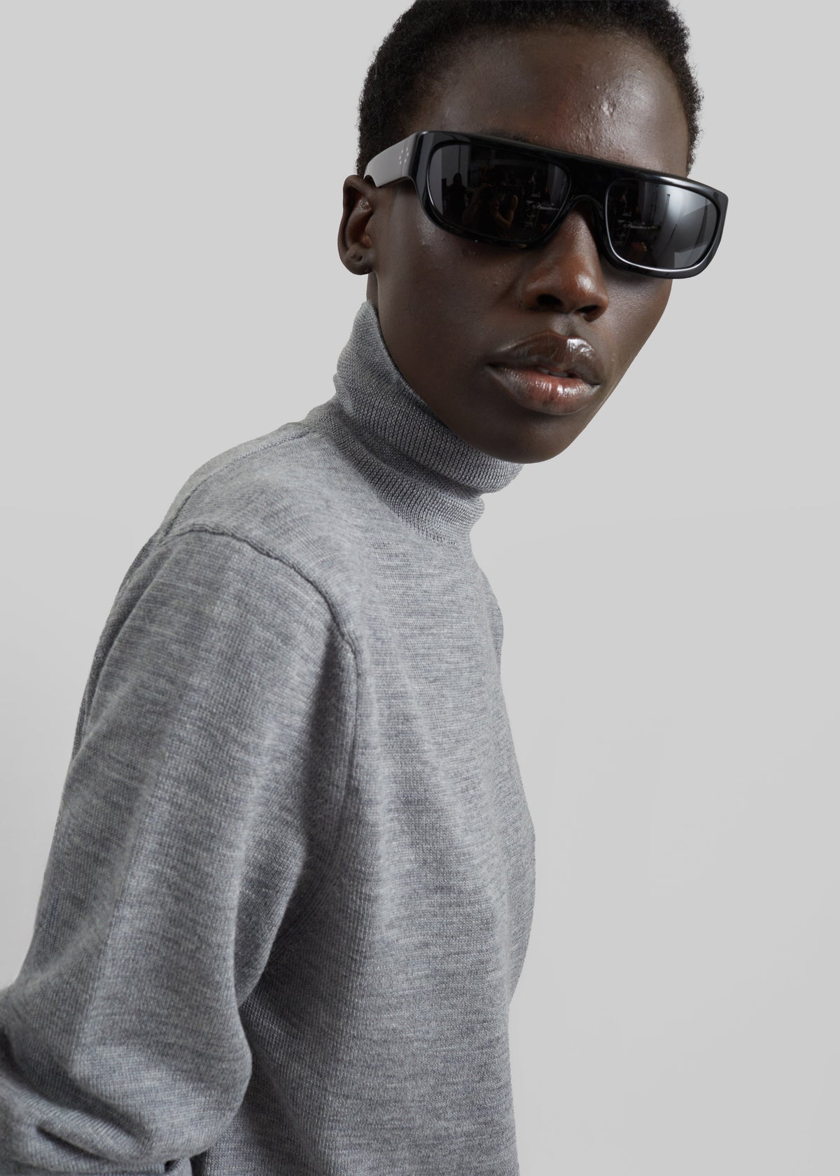 Maglione Eve dolcevita sottile - Grigio chiaro