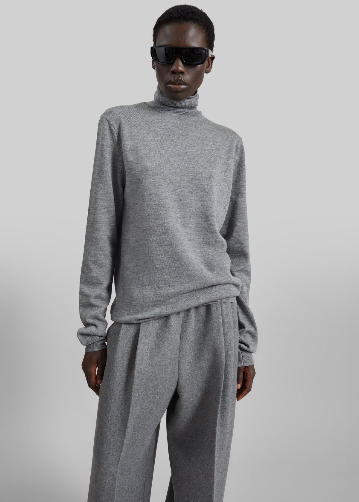 Maglione Eve dolcevita sottile - Grigio chiaro