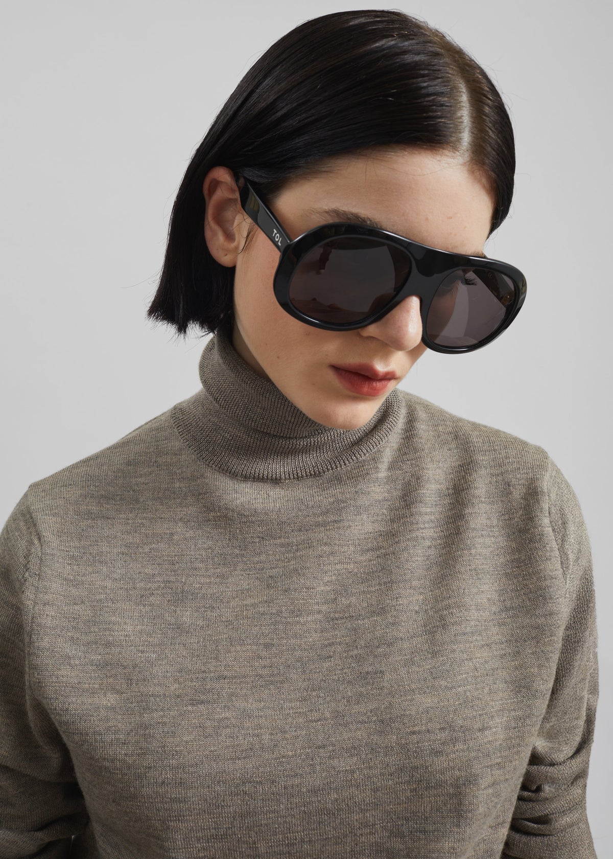 Eve Thin Turtleneck Sweater - Taupe - 4