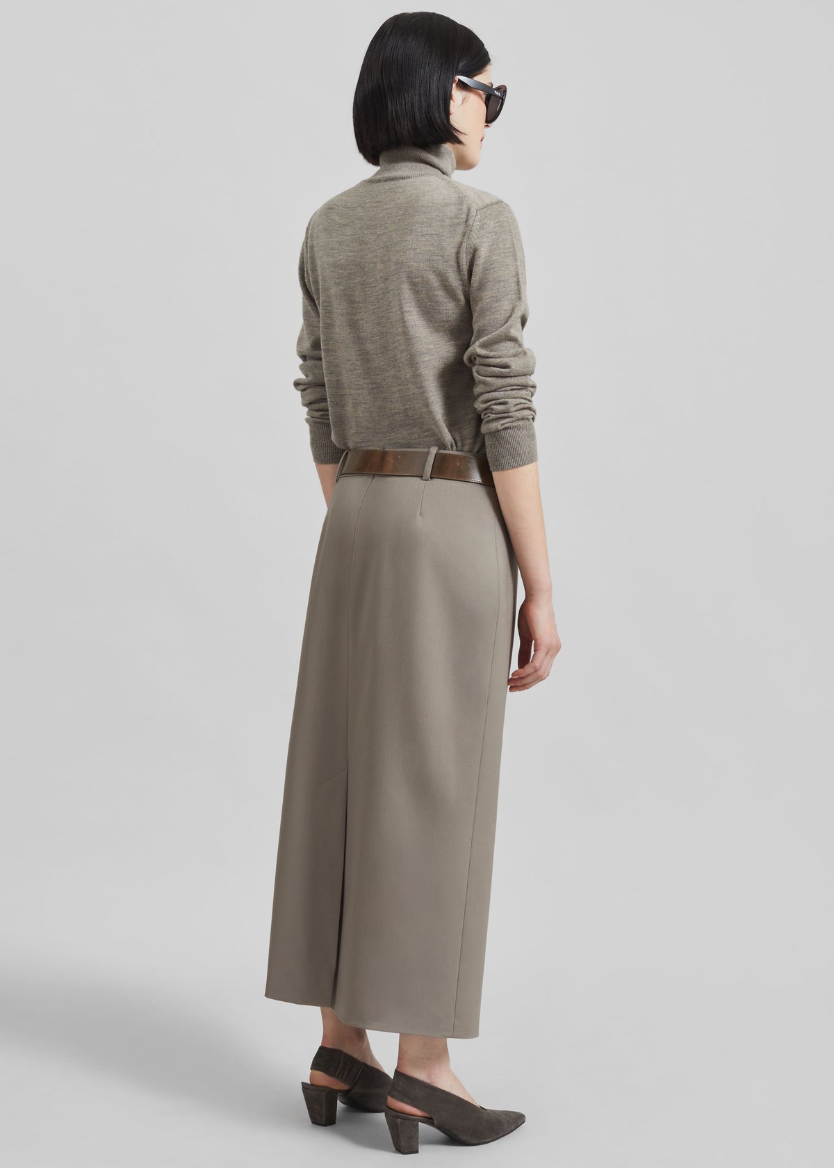 Eve Thin Turtleneck Sweater - Taupe - 5