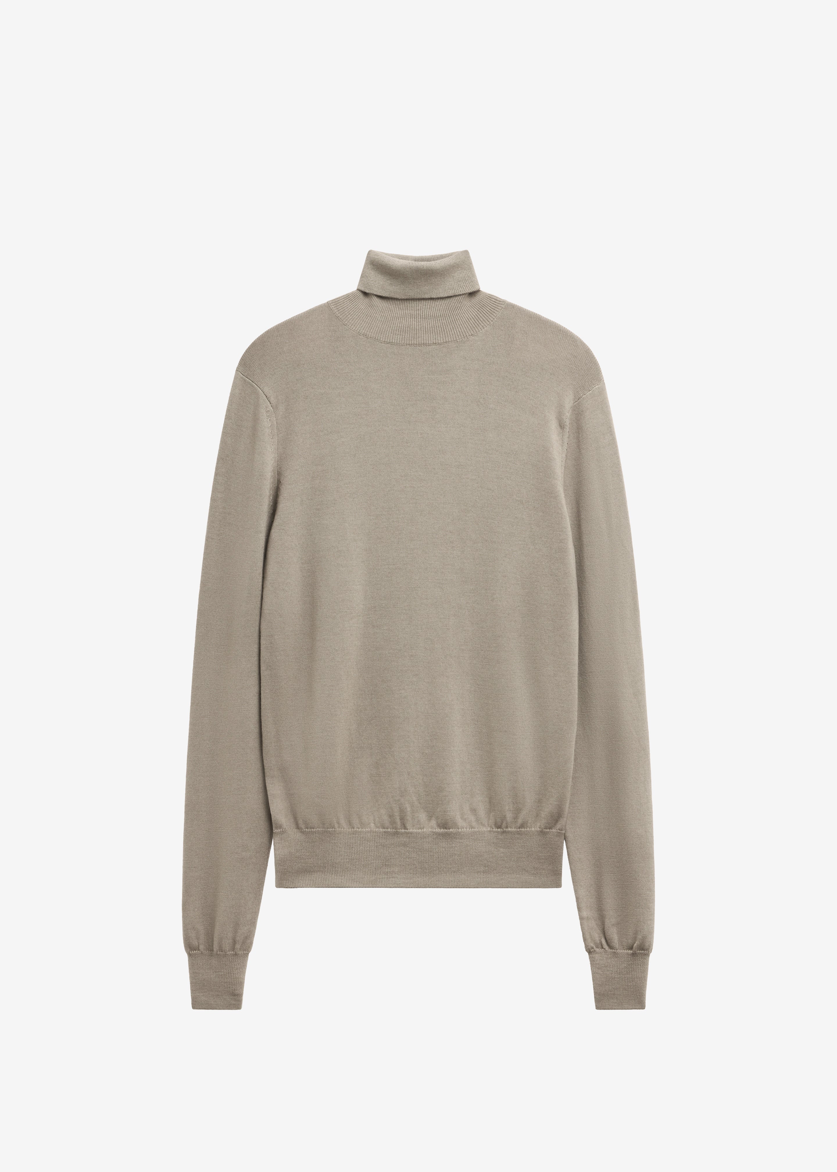 Eve Thin Turtleneck Sweater - Taupe - 6