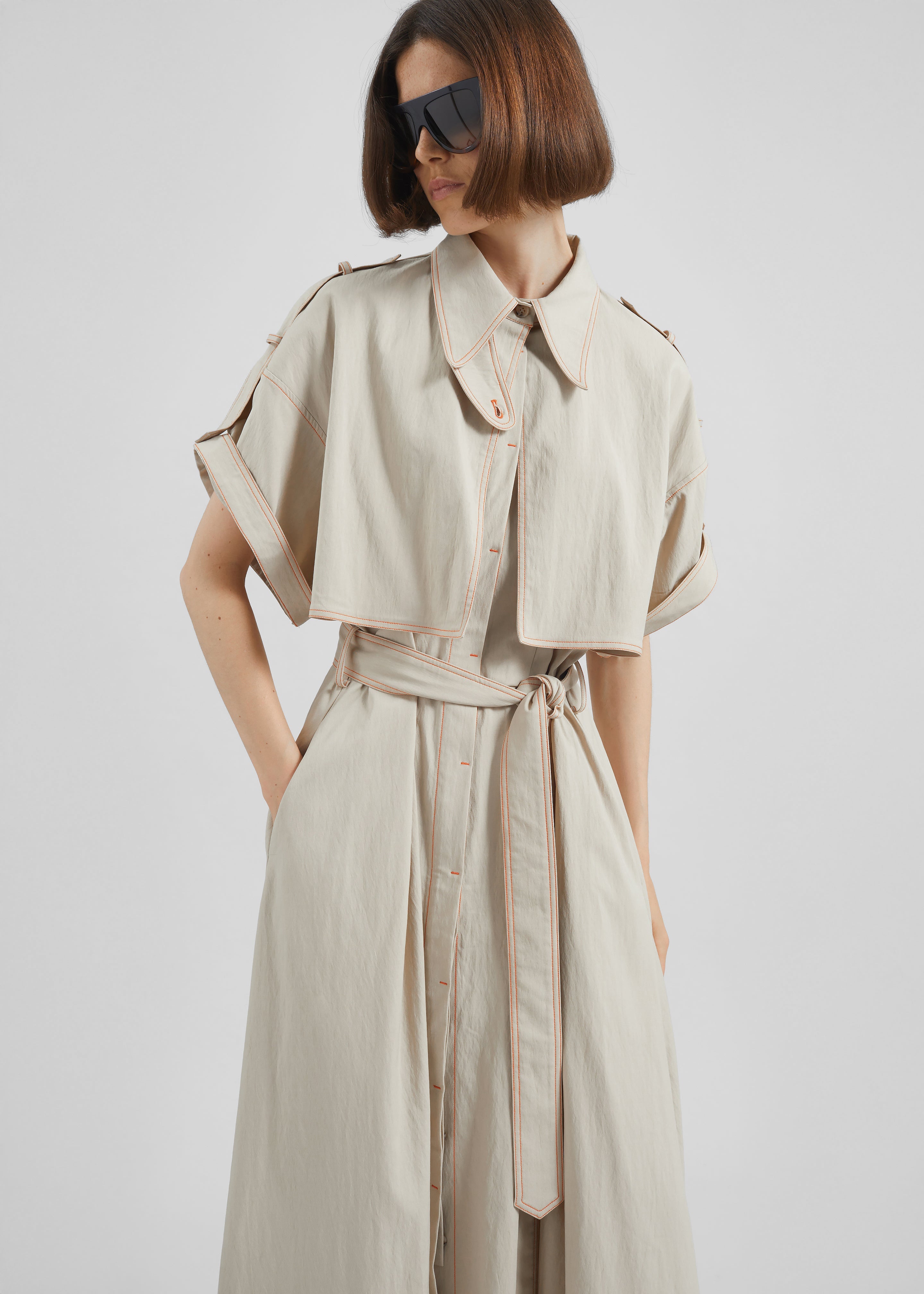 Everset Trench Dress - Beige - 4
