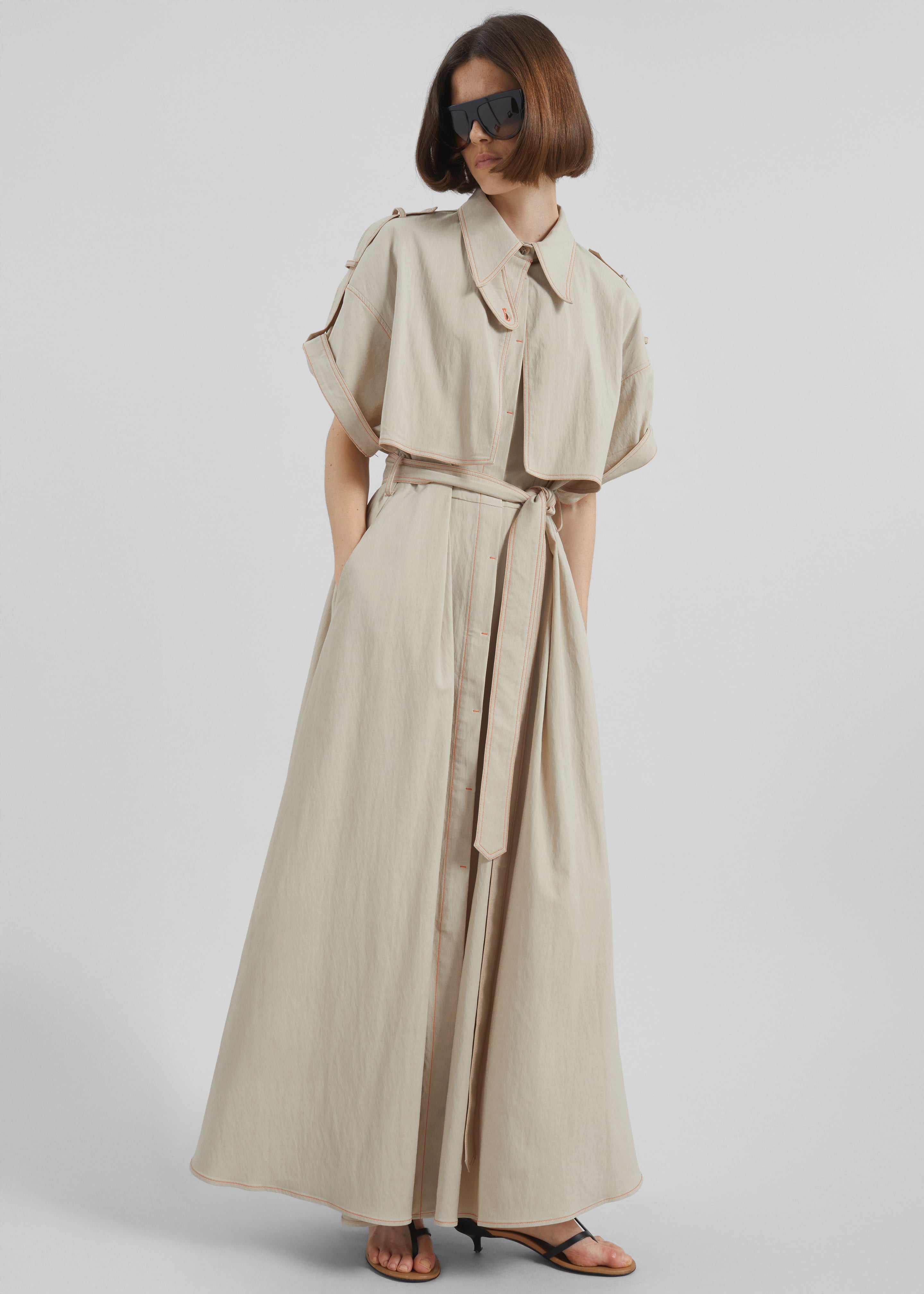 Everset Trench Dress - Beige - 3