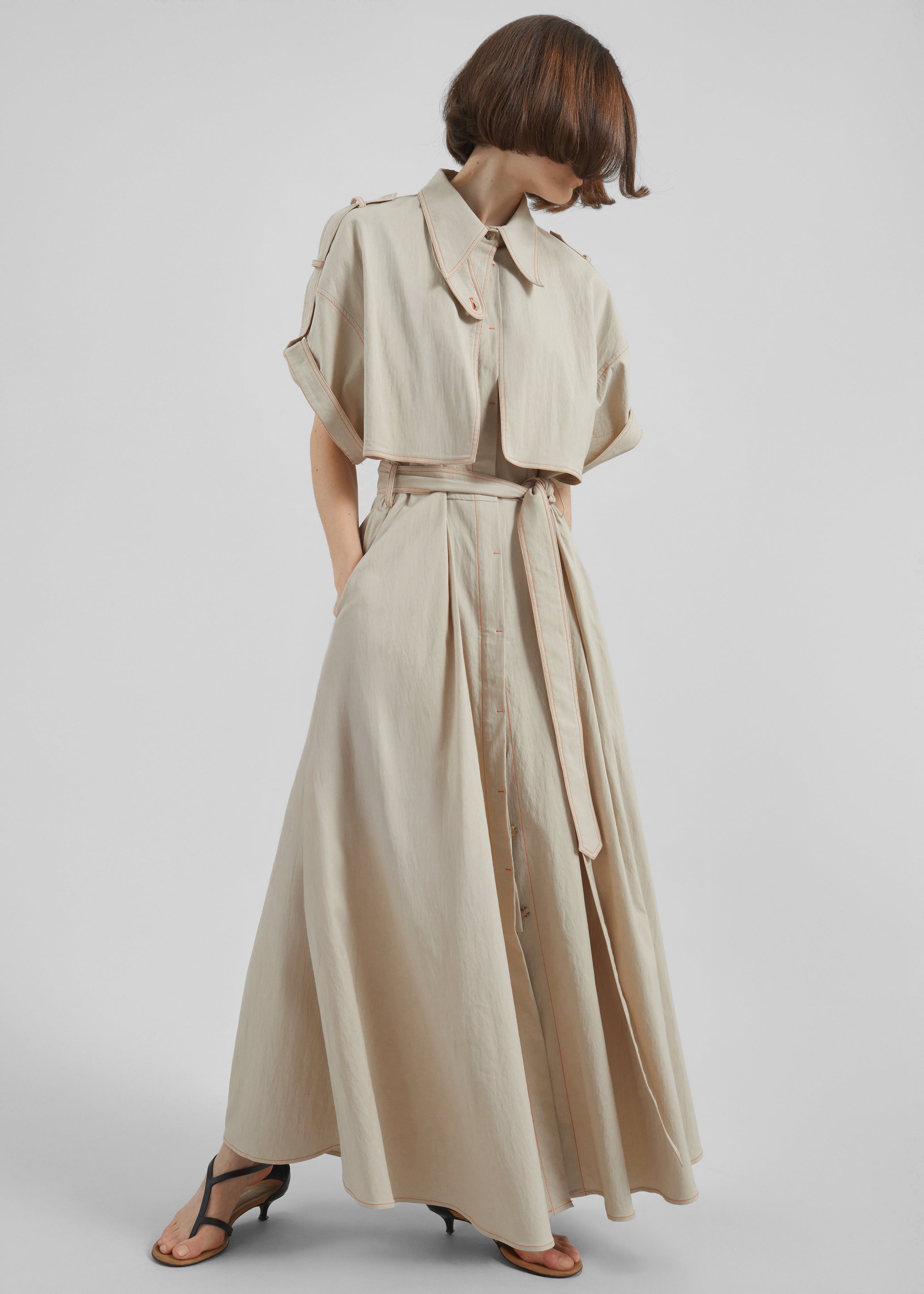 Everset Trench Dress - Beige - 6