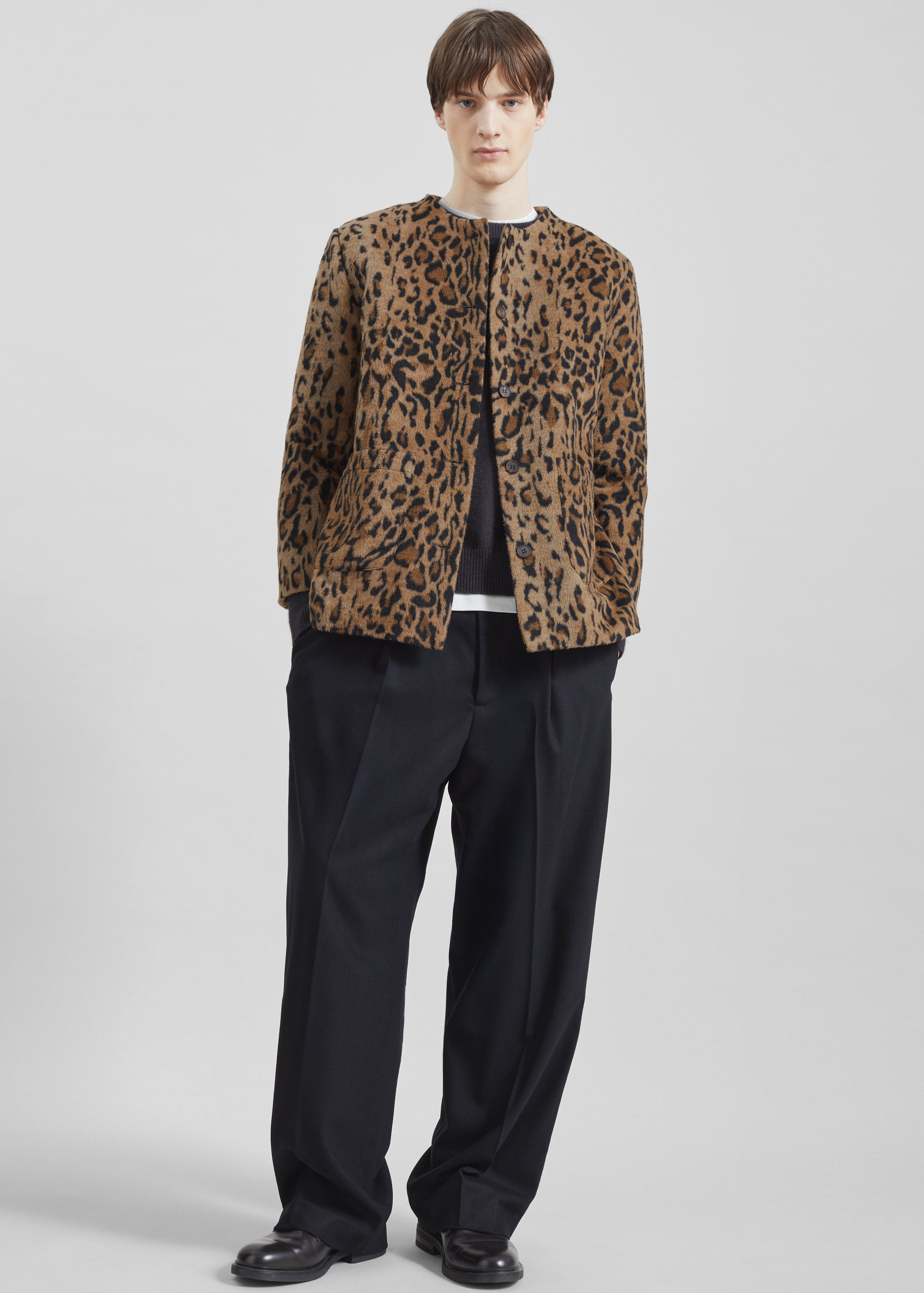 Evolene Boxy Jacket - Leopard Brown - 10 - [gender-male]