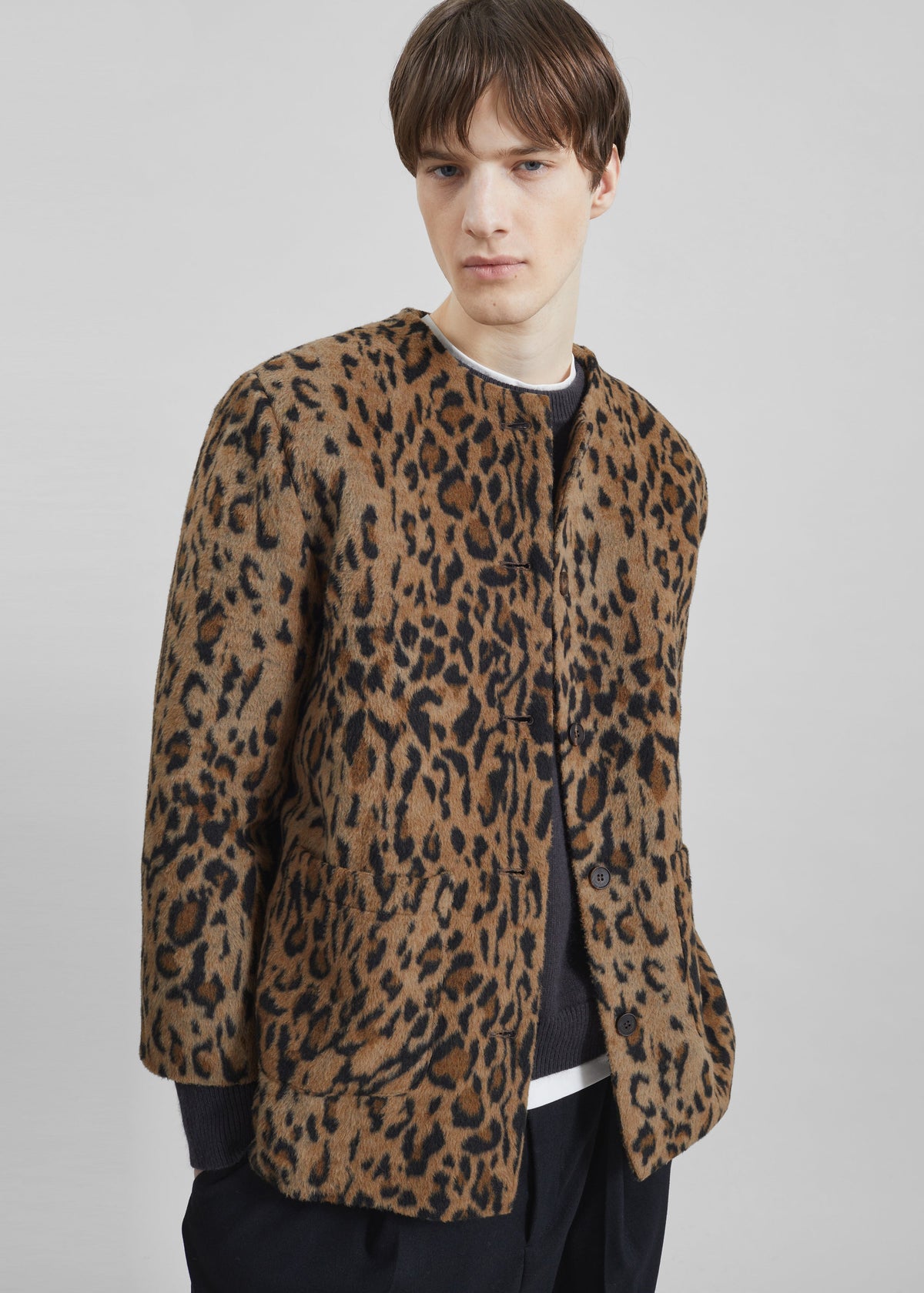 Evolene Boxy Jacket - Leopard Brown - 12 - [gender-male]