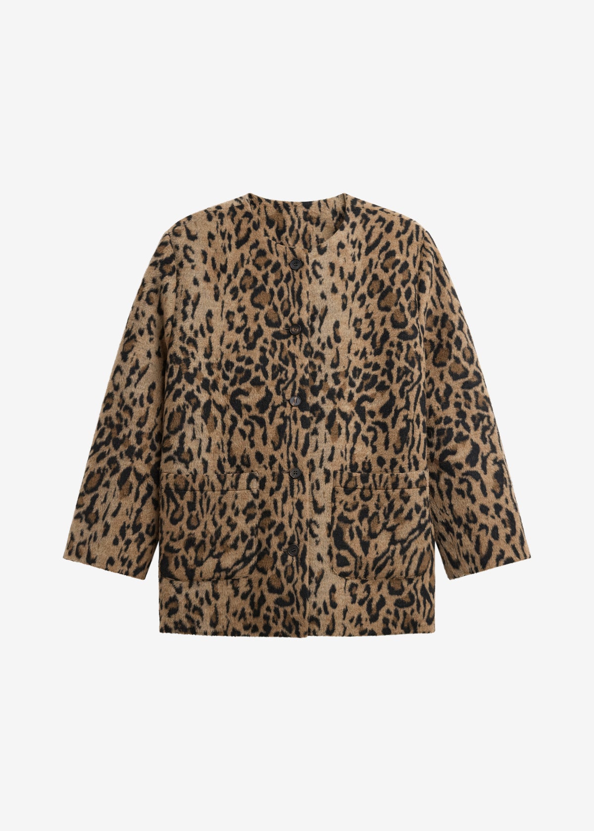 Evolene Boxy Jacket - Leopard Brown - 14