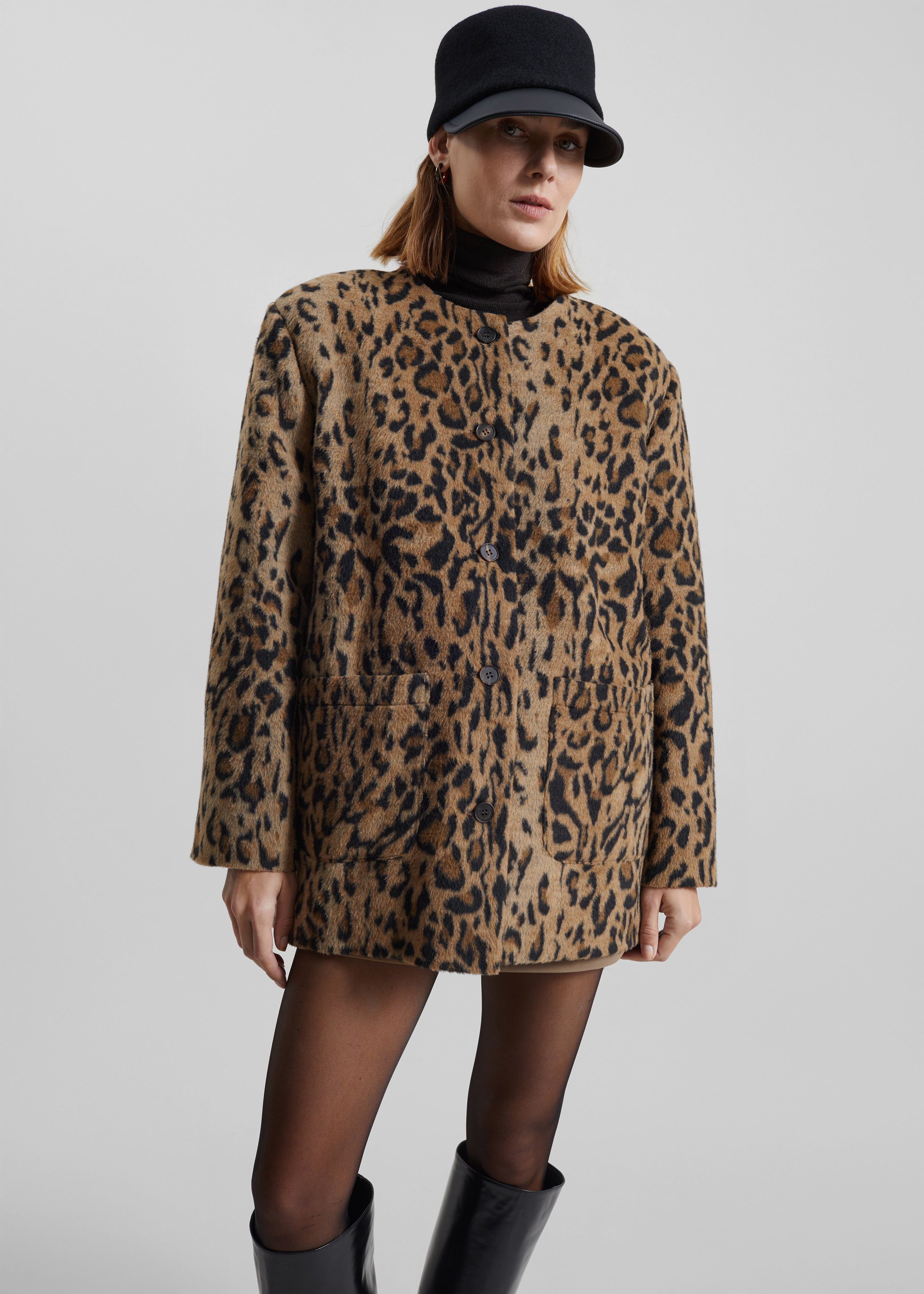 Evolene Boxy Jacket - Leopard Brown – The Frankie Shop Europe