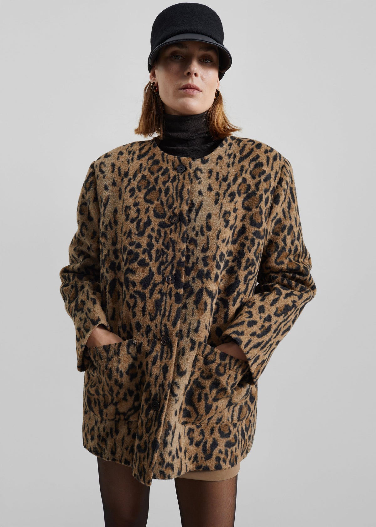 Evolene Boxy Jacket - Leopard Brown - 2