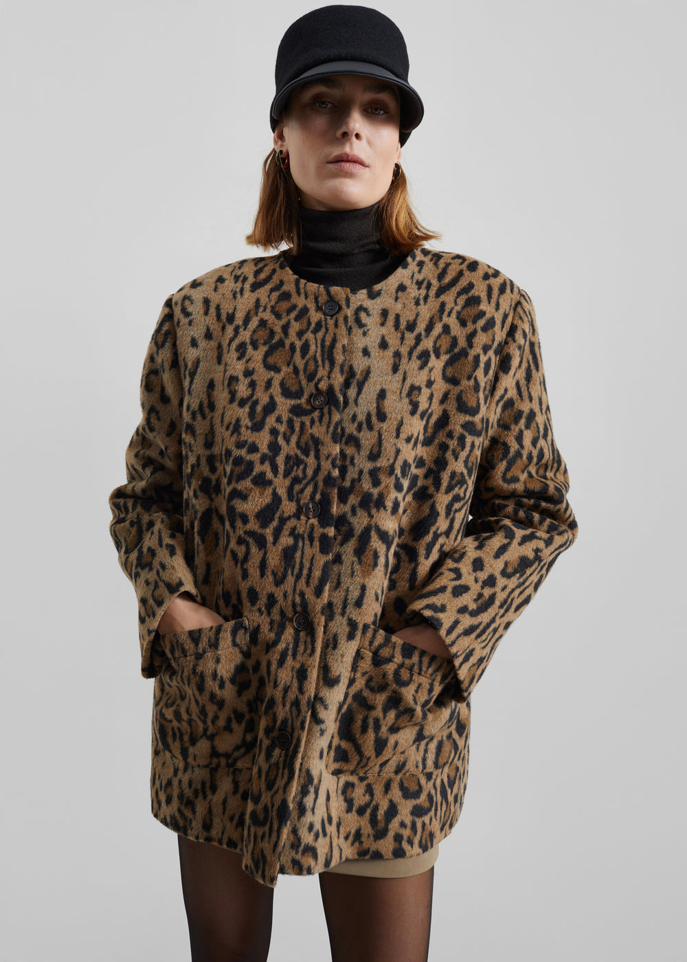 Evolene Boxy Jacket - Leopard Brown - 1