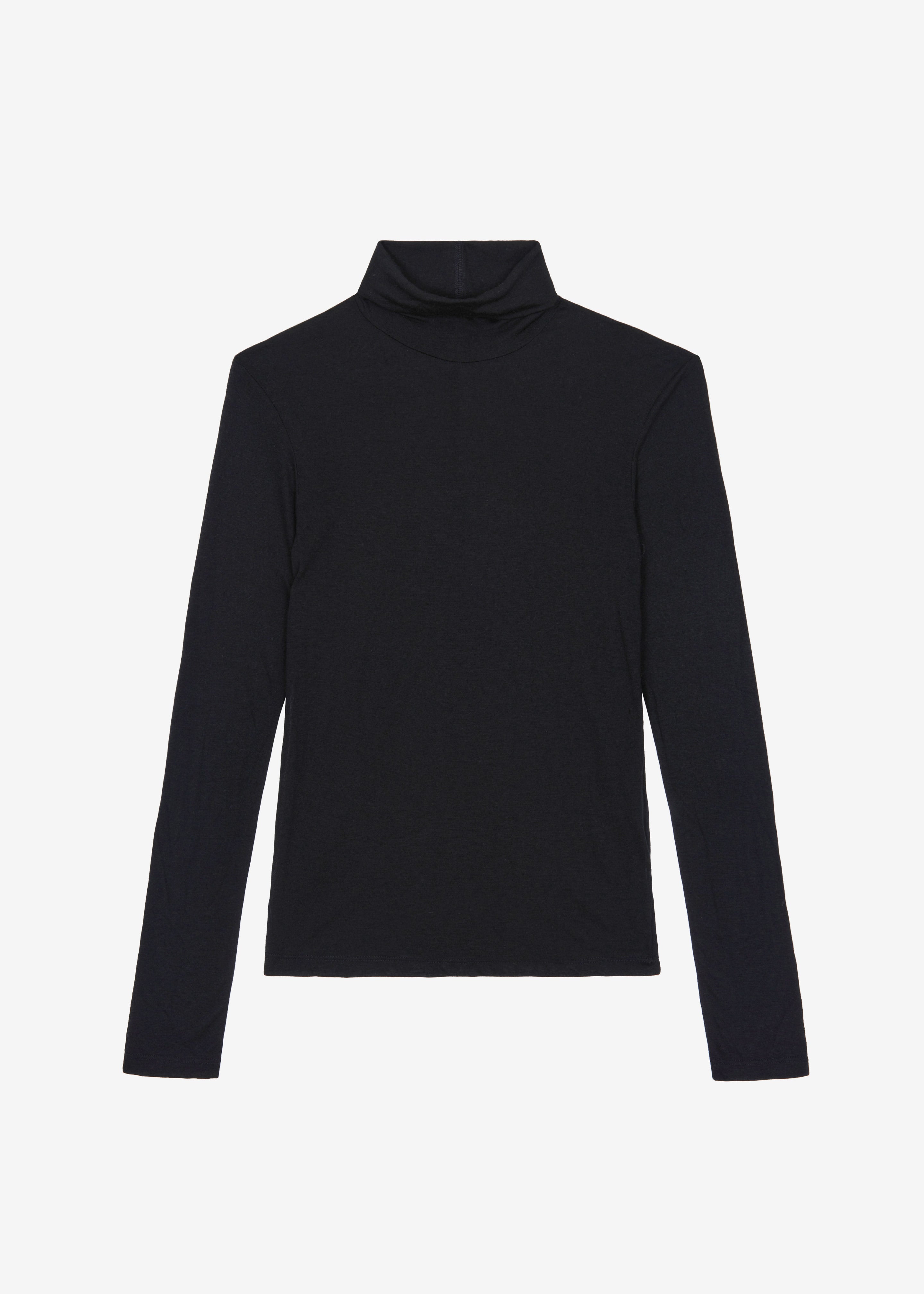 Evren Sheer Turtleneck - Black - 11