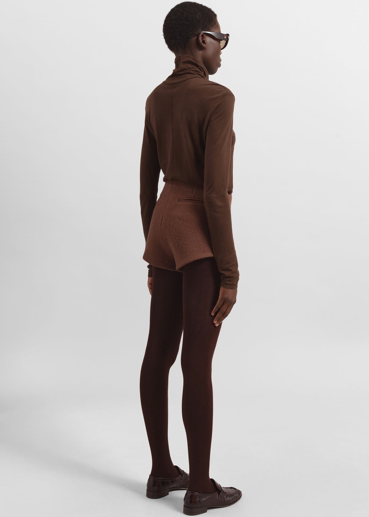 Evren Sheer Turtleneck - Brown - 6