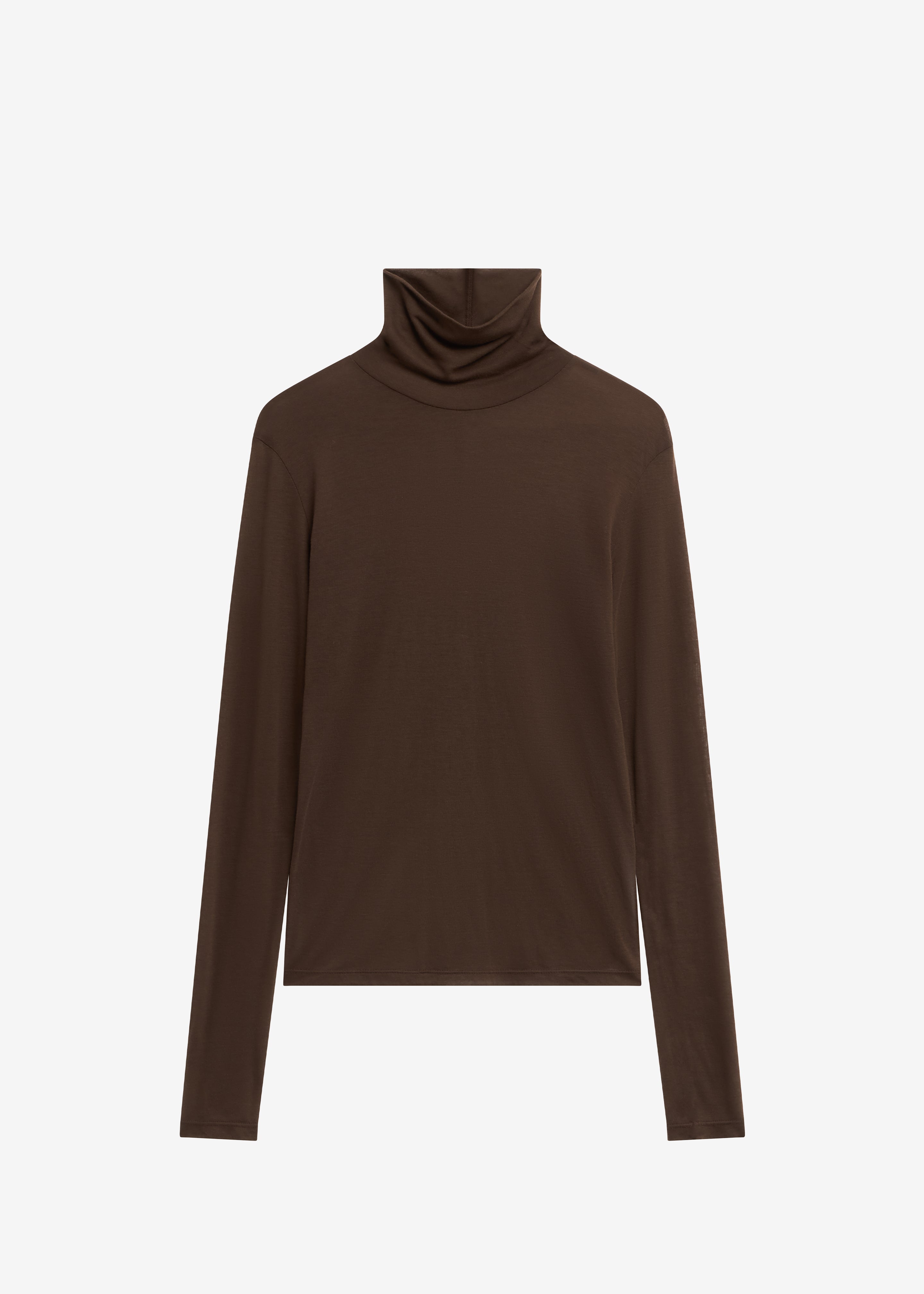 Evren Sheer Turtleneck - Brown - 7