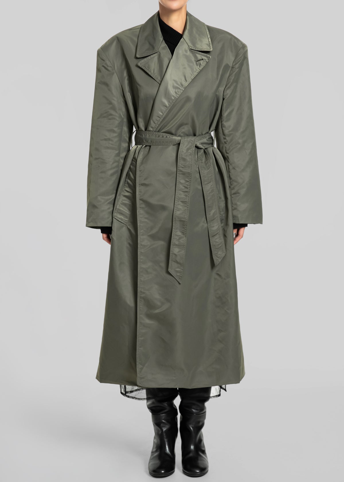 Eymi Technical Trench Coat - Olive