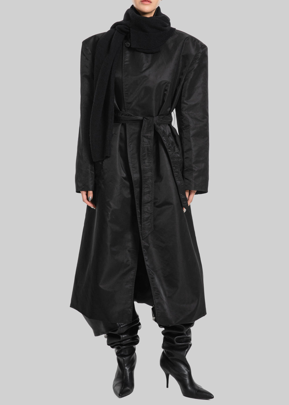 Eymi Technical Trench Coat - Black - 1