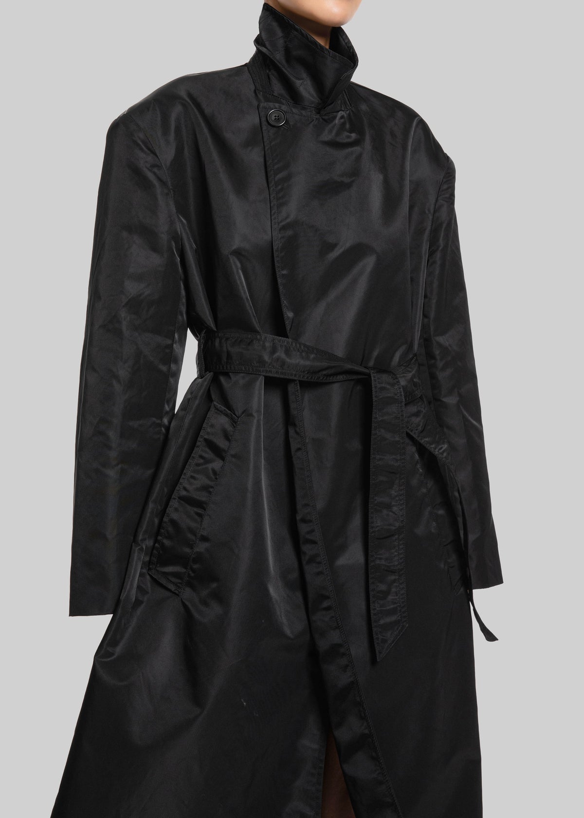 Eymi Technical Trench Coat - Black