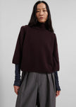 Ezy Merino Wool Mockneck Sweater - Burgundy