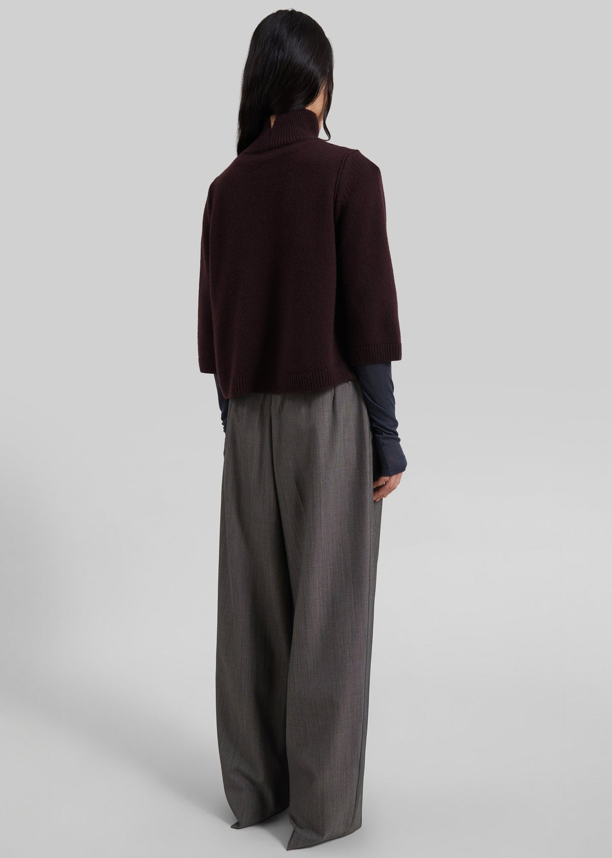 Ezy Merino Wool Mockneck Sweater - Burgundy