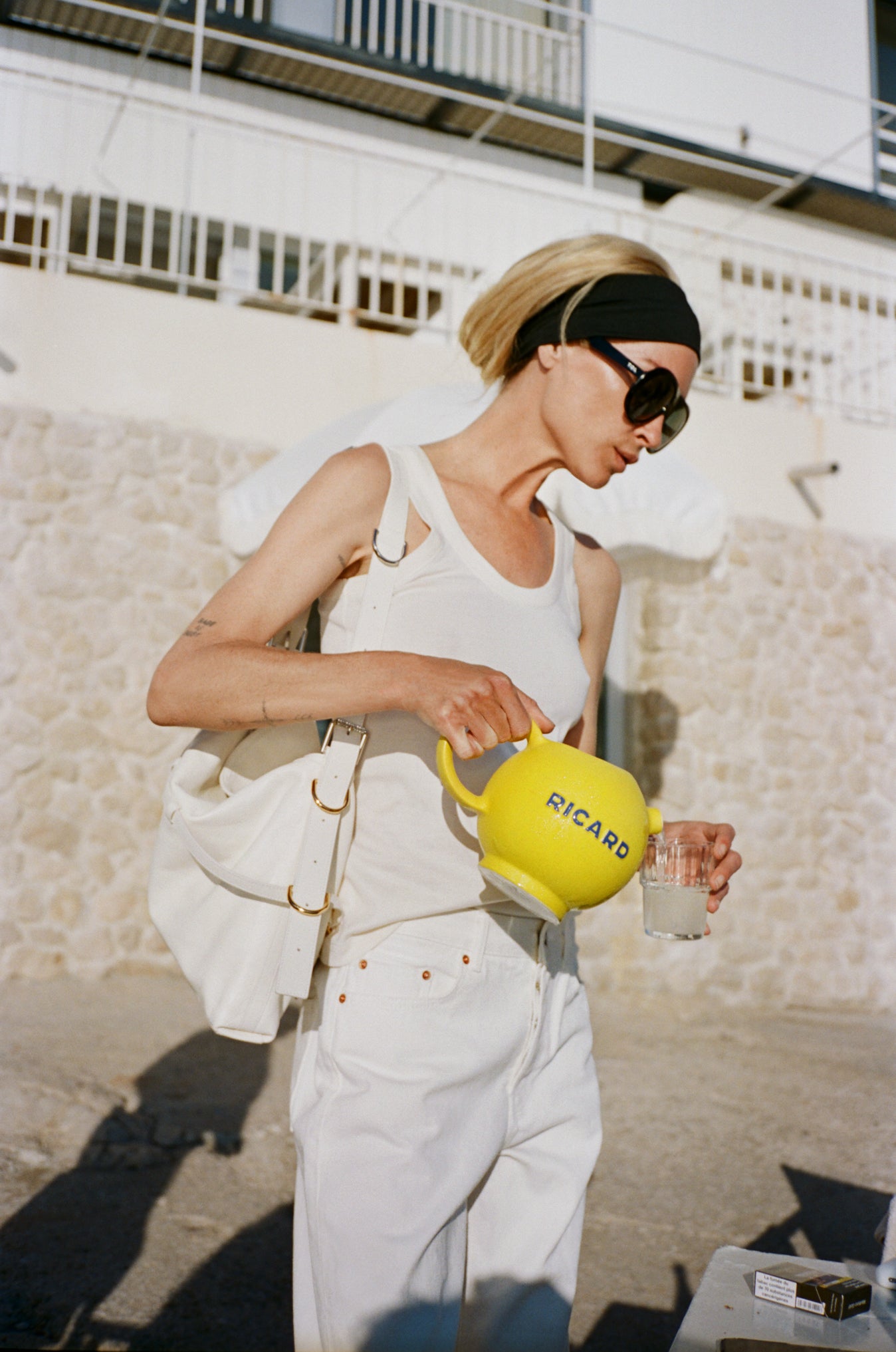 Erin Wasson photographed by Diane Bartlett in Marseille wearing The Frankie Shop. 