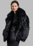 Fallon Short Faux Fur Coat - Black