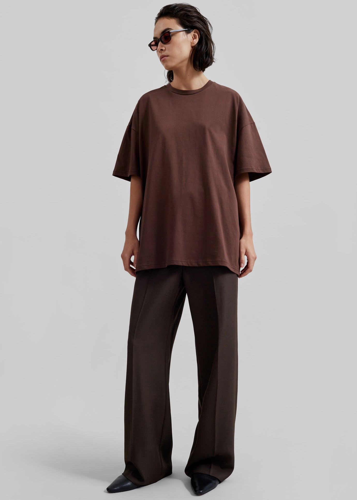 Faro Boxy Tee - Brown - 1