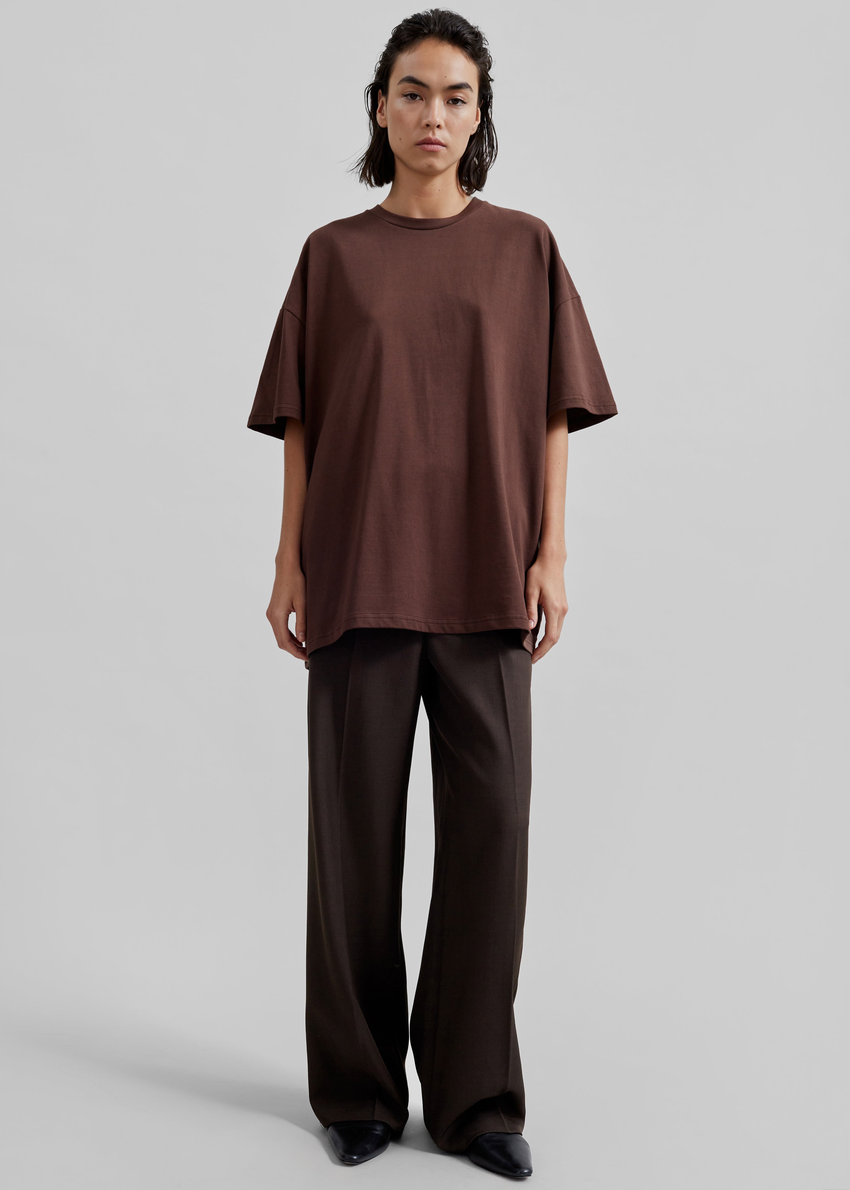 Faro Boxy Tee - Brown - 7