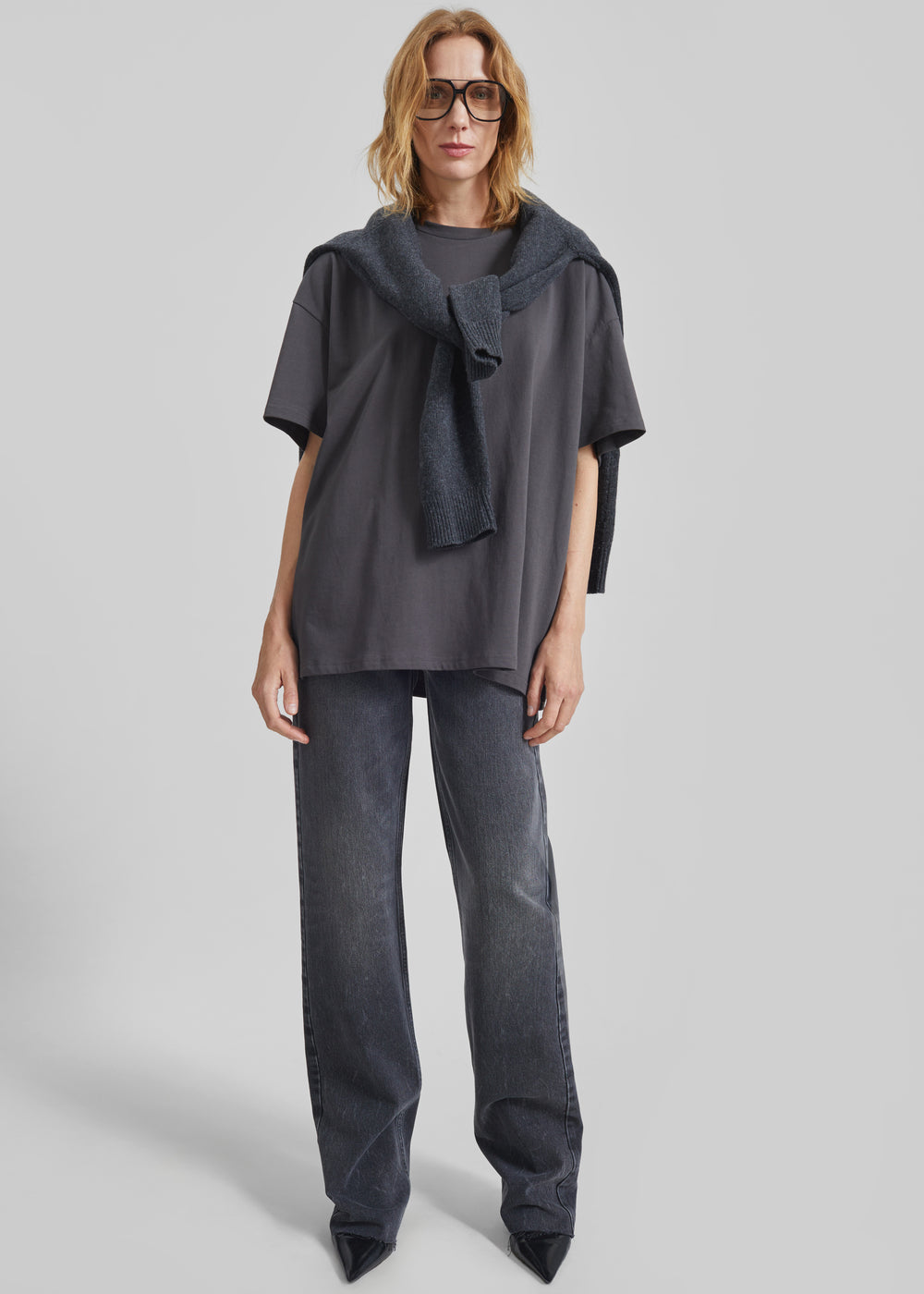 Faro Boxy Tee - Charcoal