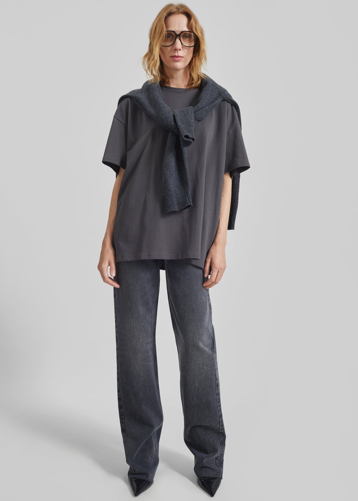 Faro Boxy Tee - Charcoal - 1
