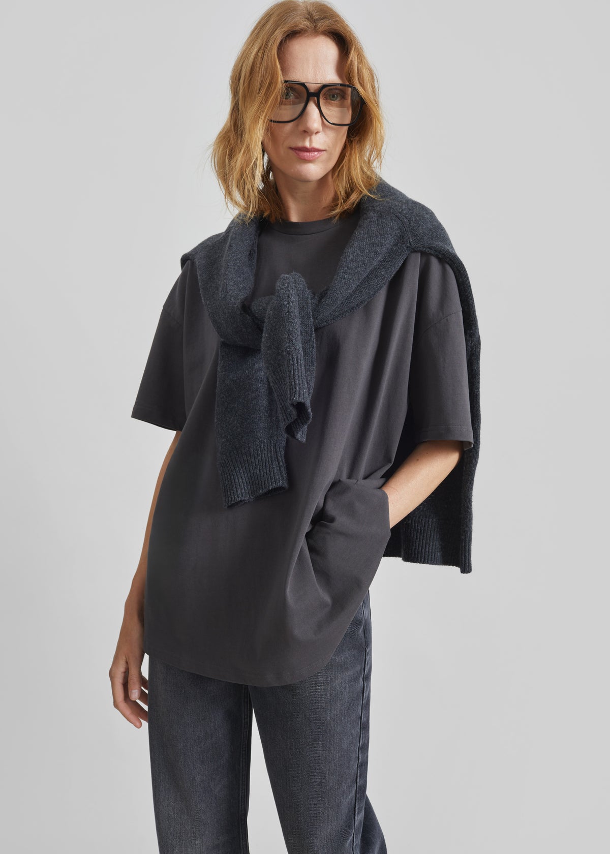 Faro Boxy Tee - Charcoal - 2