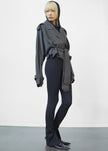 Faven Cropped Trench - Charcoal