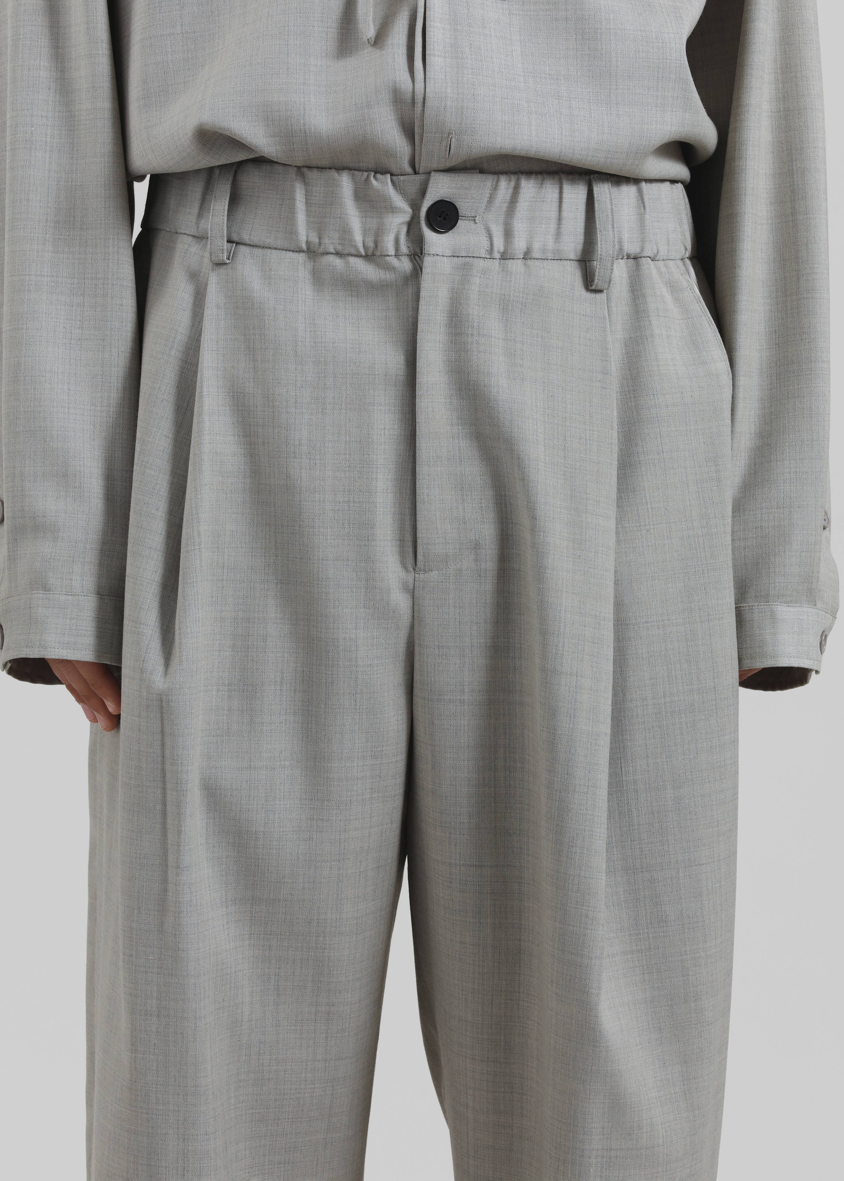 Felix Textured Trousers - Greige Melange - 3