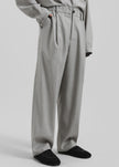 Felix Textured Trousers - Greige Melange