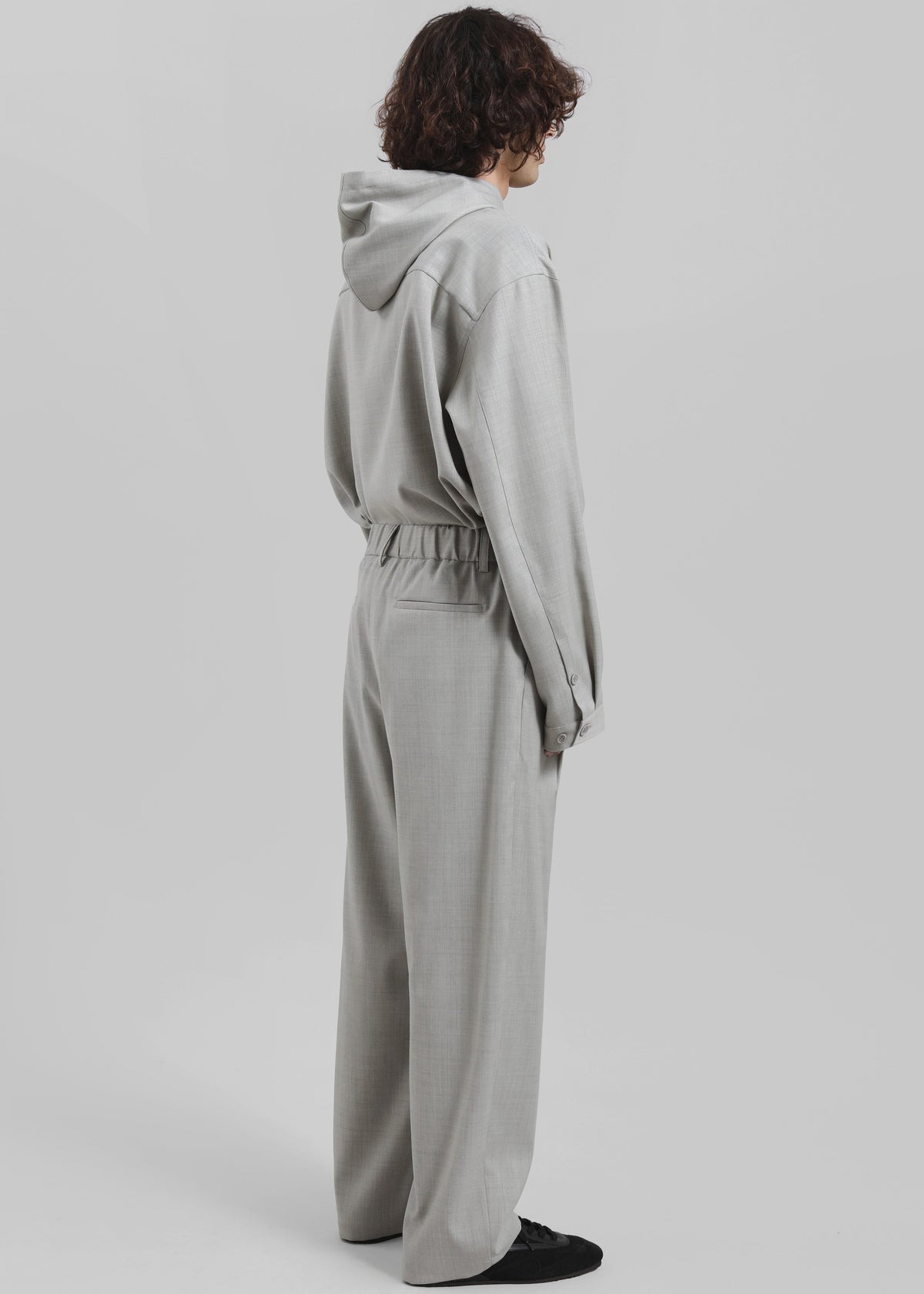 Felix Textured Trousers - Greige Melange - 8