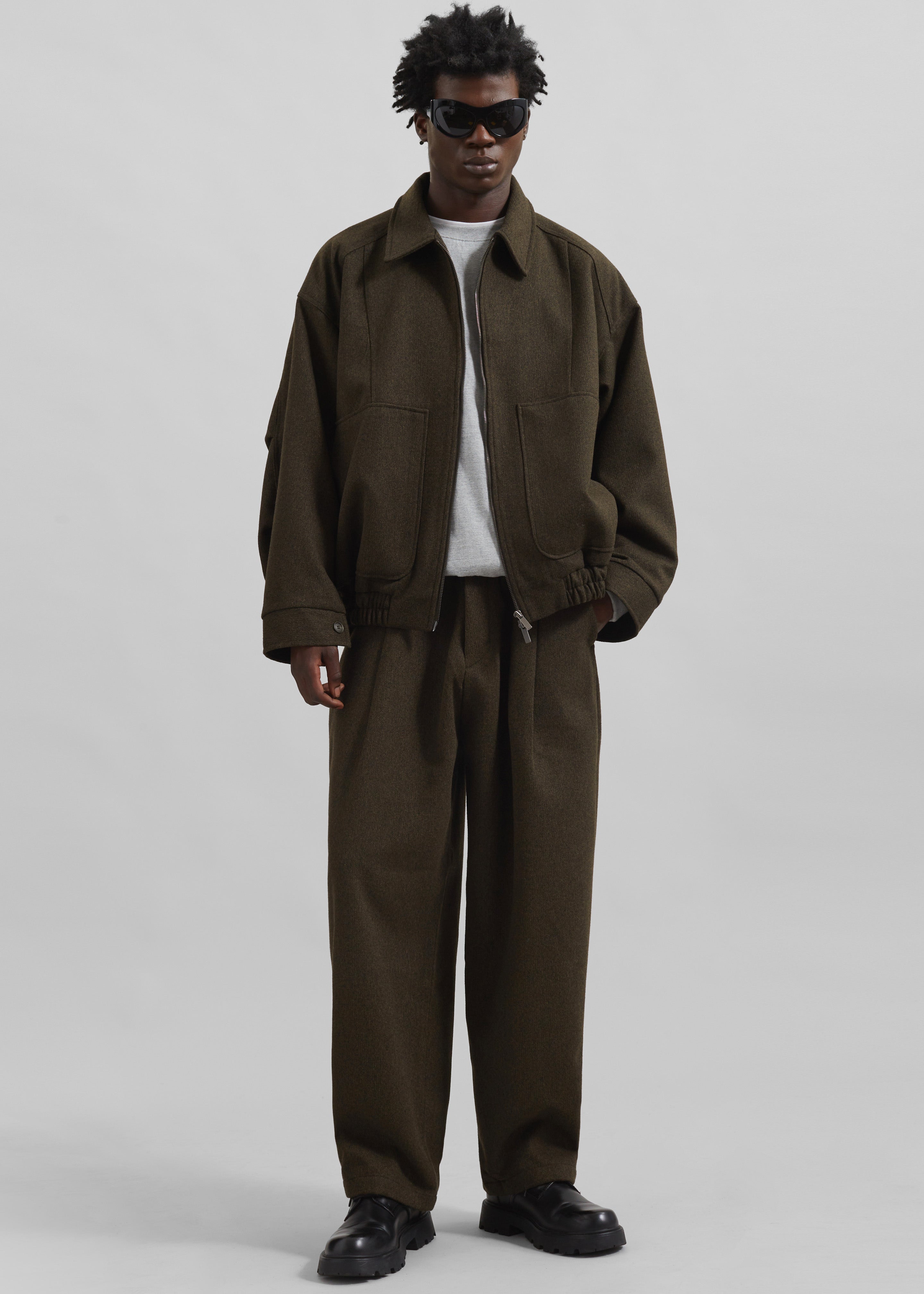 Felix Trousers - Dark Olive - 1